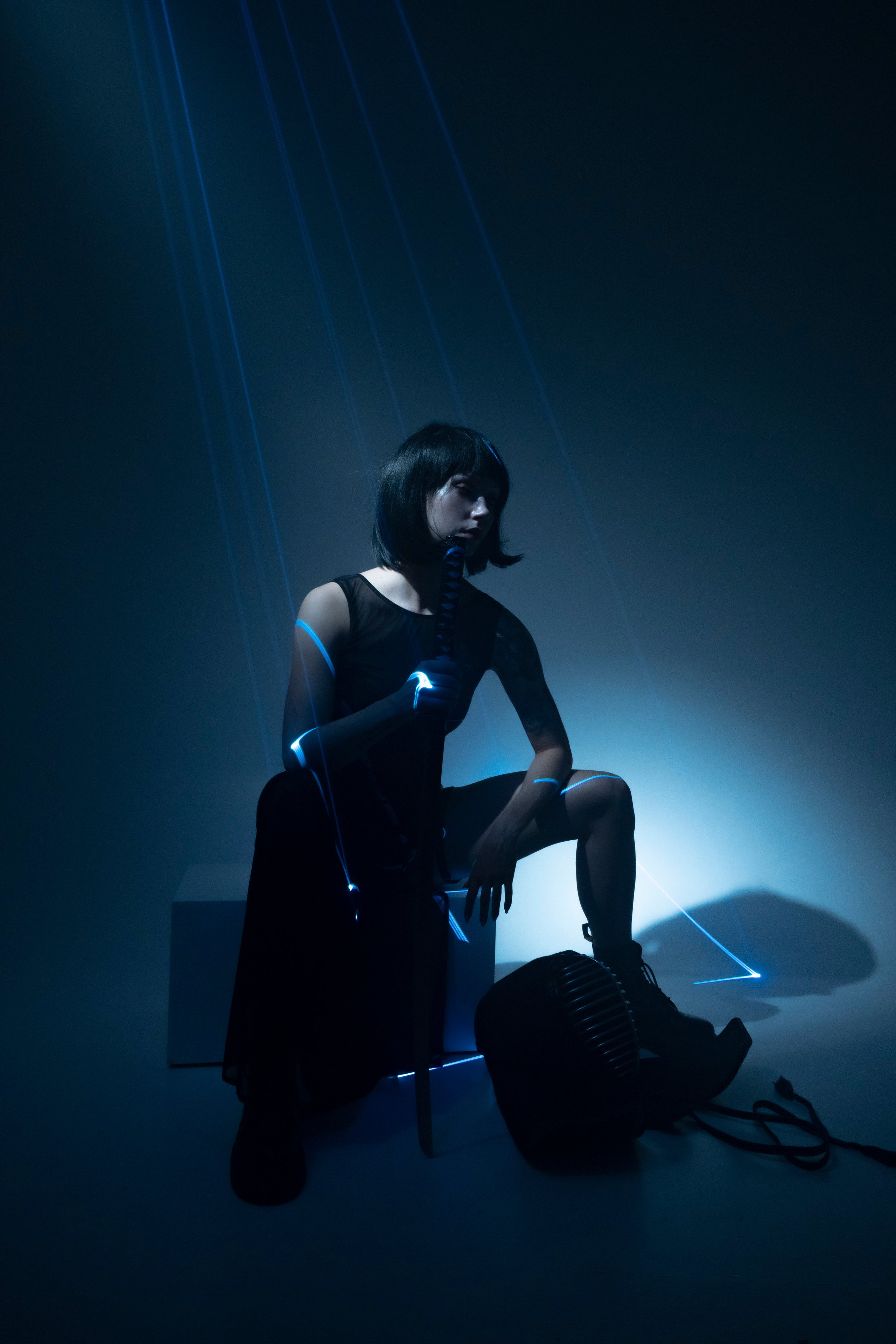 NEON BLADE. Anna Omni — concept photographer and digital artist in Riga, Latvia