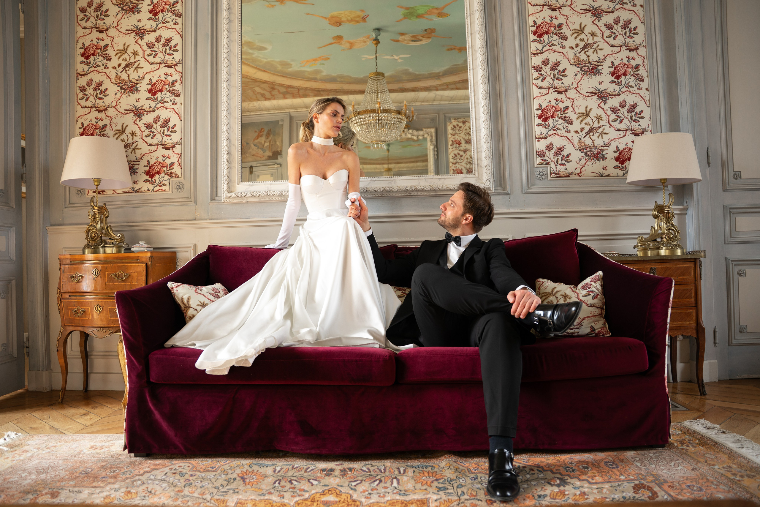 Chateau elopement inspiration. Wedding photographer in Paris Oksana Shum