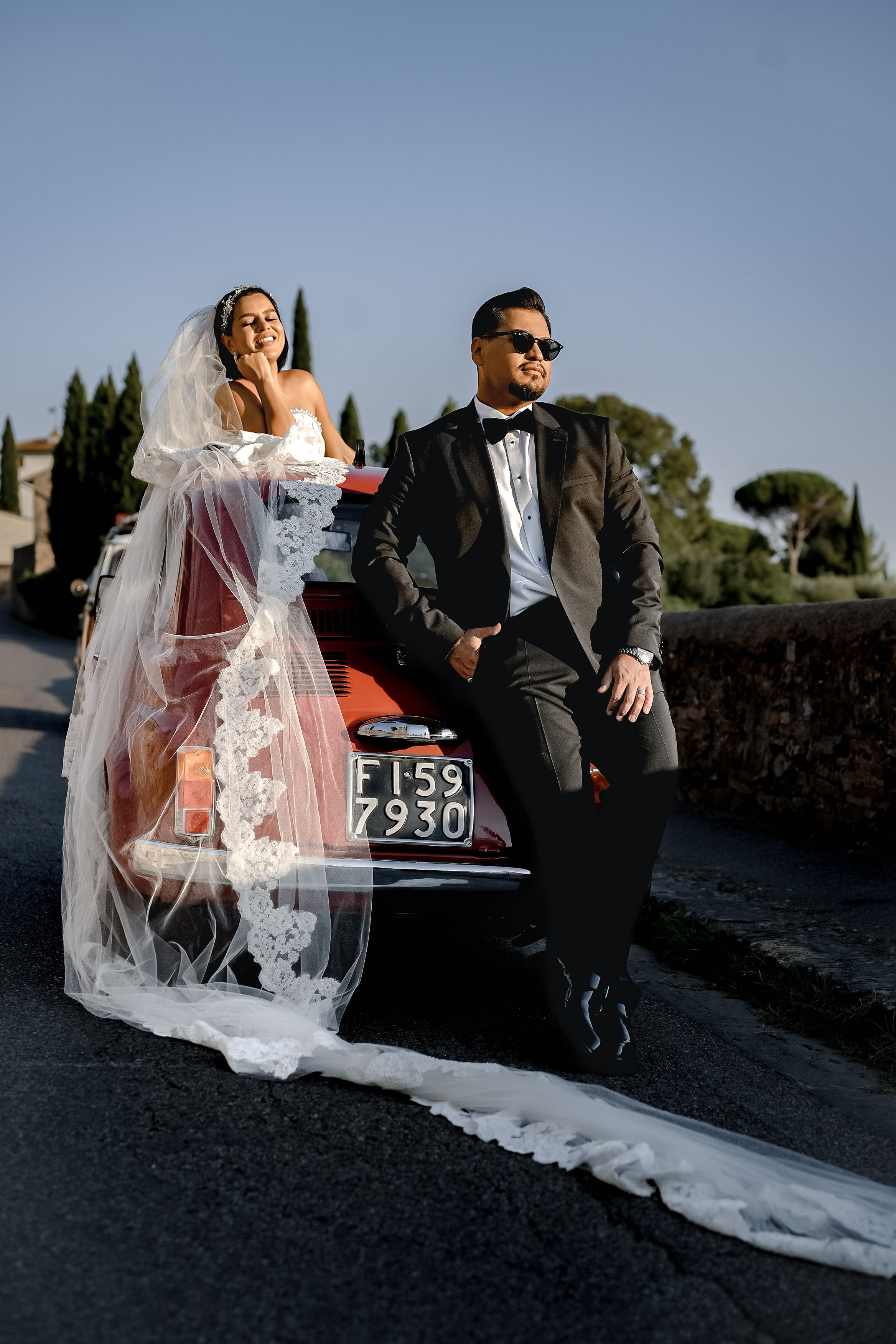 Photoshoot with Retro cars and Fiat500. Photographer in Florence Tuscany