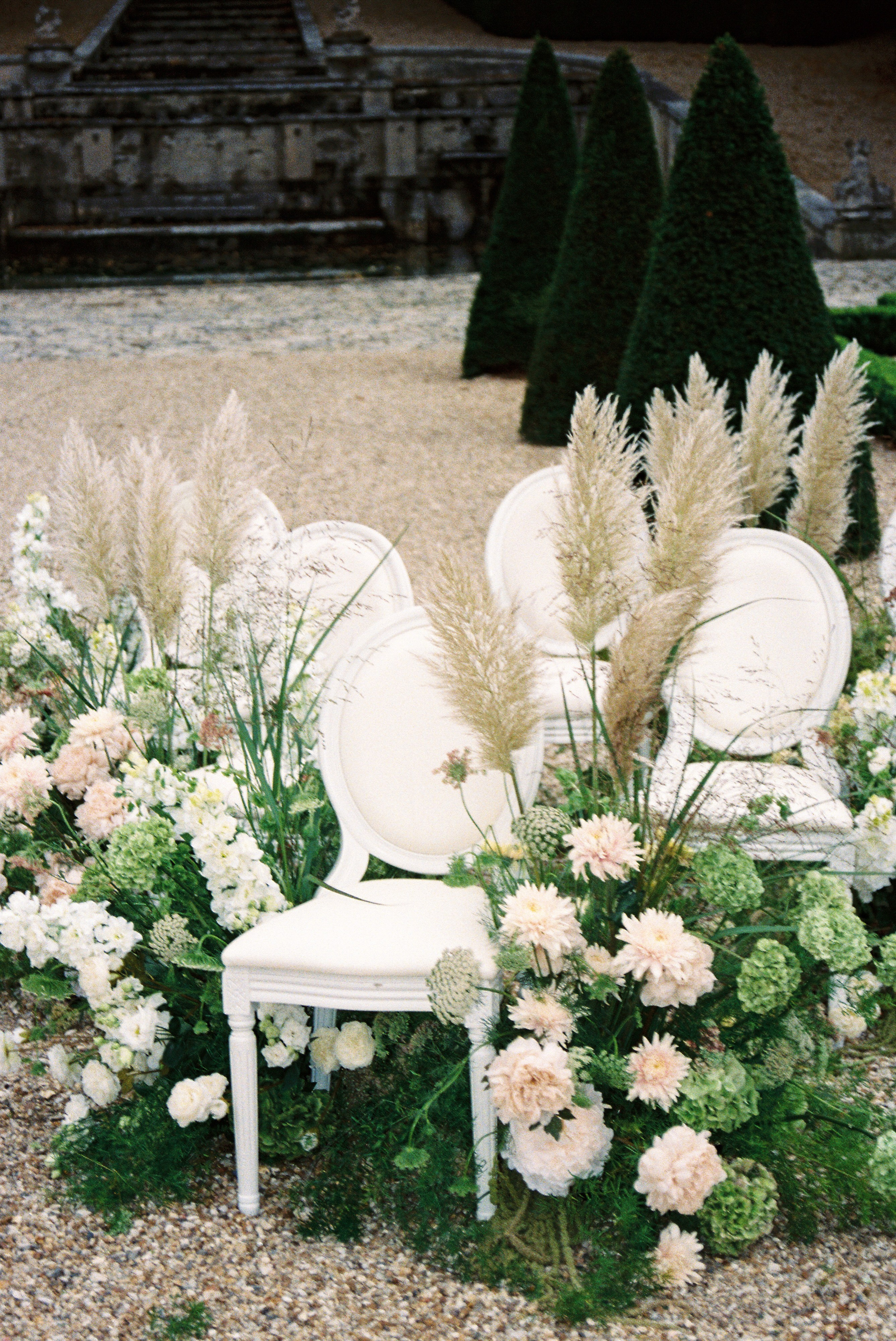 A luxury wedding at Chateau de Villette, just 40 minutes from Paris, captured entirely on film photography