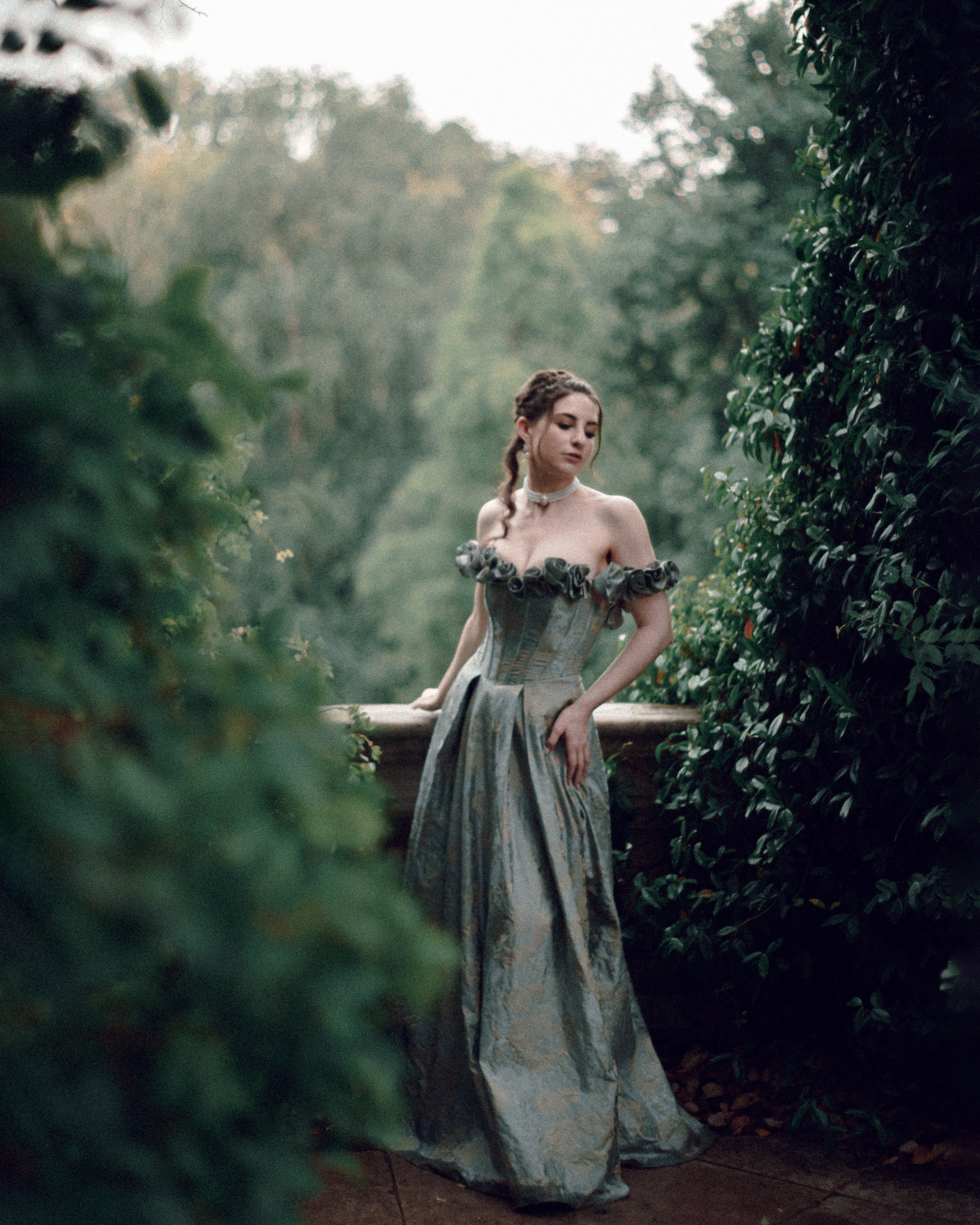 Outlander Inspired Photoshoot in an Overgrown Garden. Moth & Moss Photography