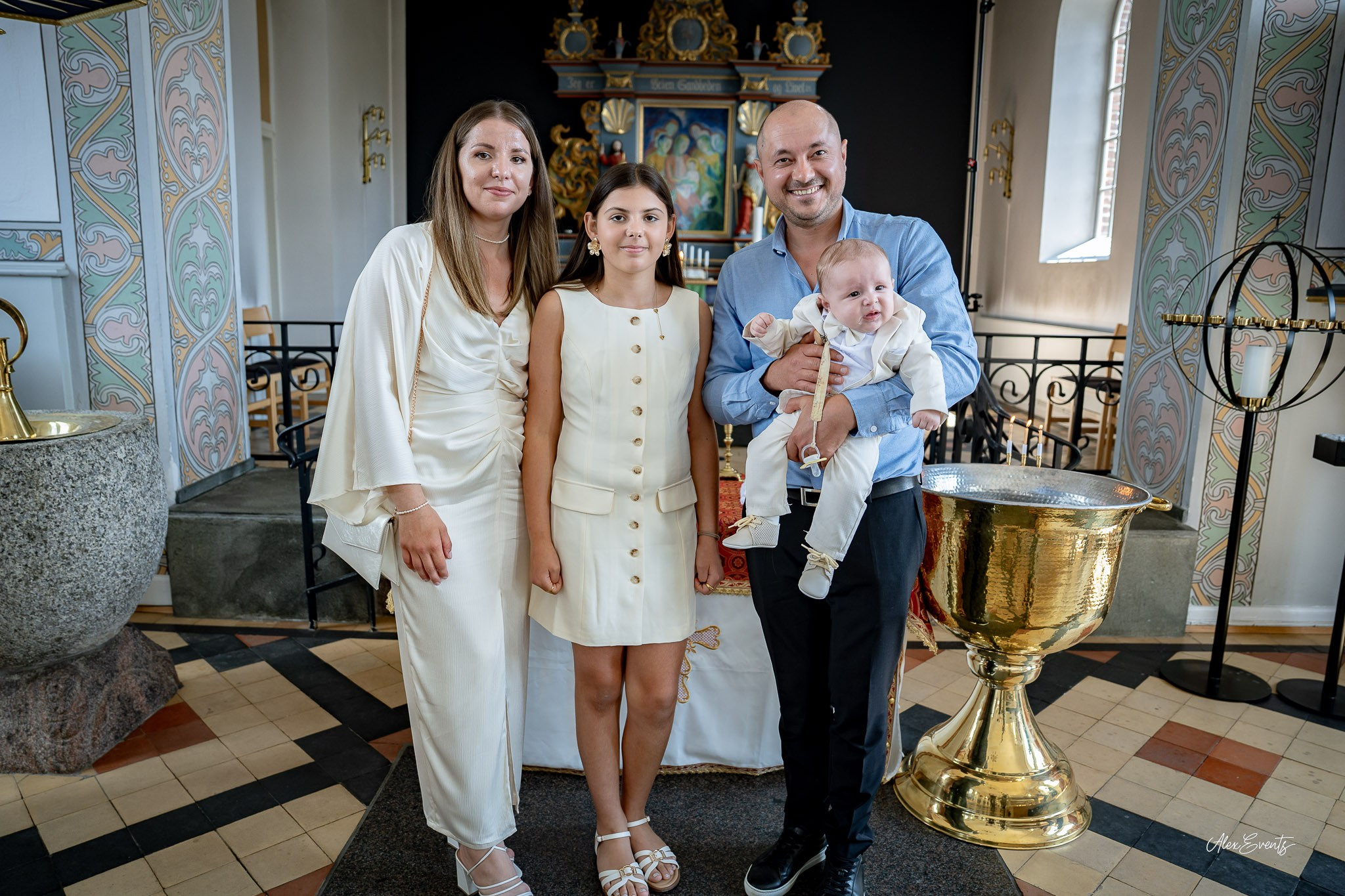 Botez Theodor - Biserica Fredericia. AlexEvents | Fotograf si Videograf de Nunta si Botez in Danemarca si Germania