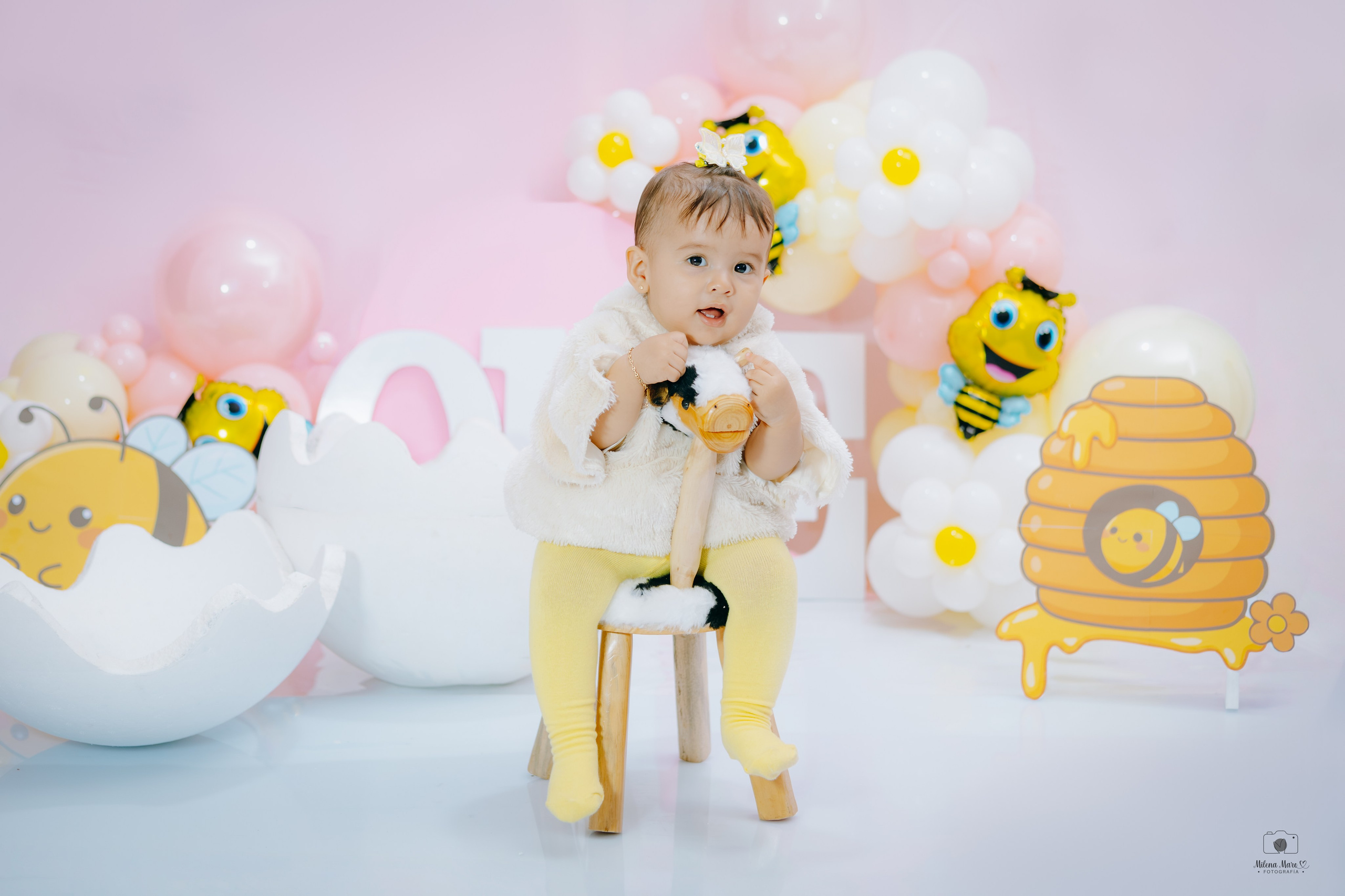 PRIMER AÑO ABEJITA. Milena Maro Fotografía: estudio profesional en Acacías, Meta. Retrato familiar, infantil, maternas, eventos y empresas