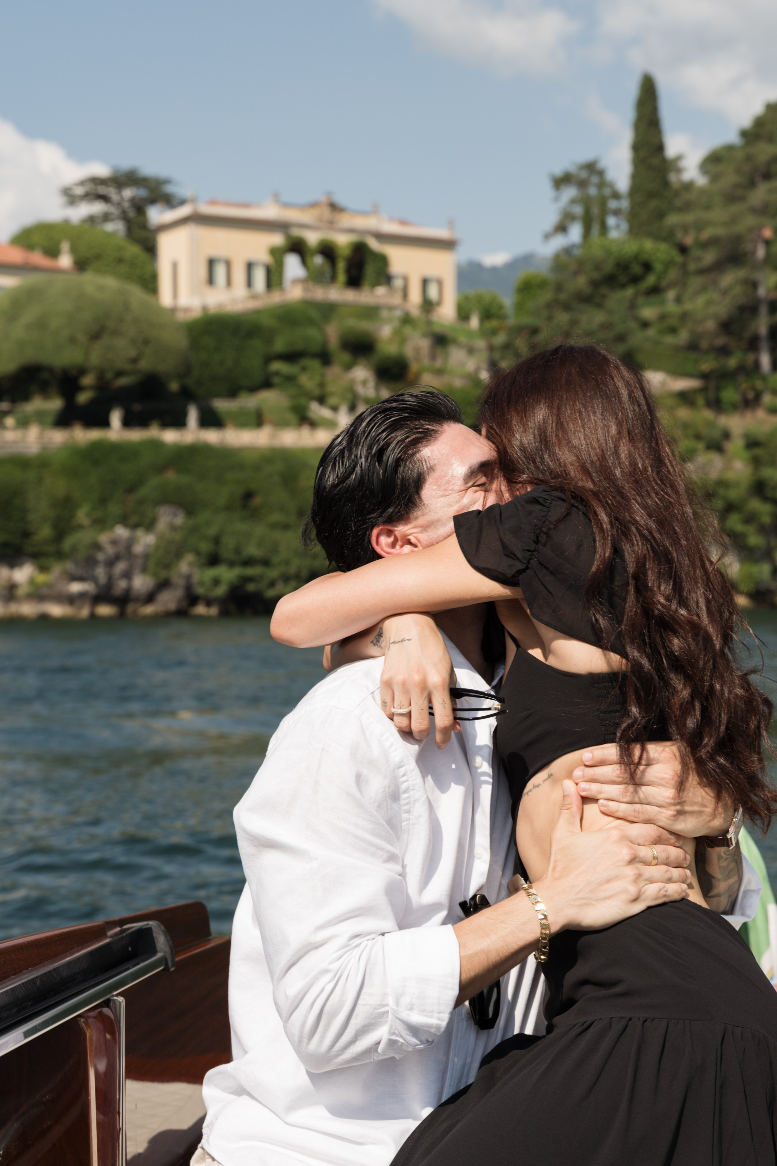 Emotional Boat Proposal in Tremezzo. Lake Como Proposal Photographer | Surprise Proposals & Engagements