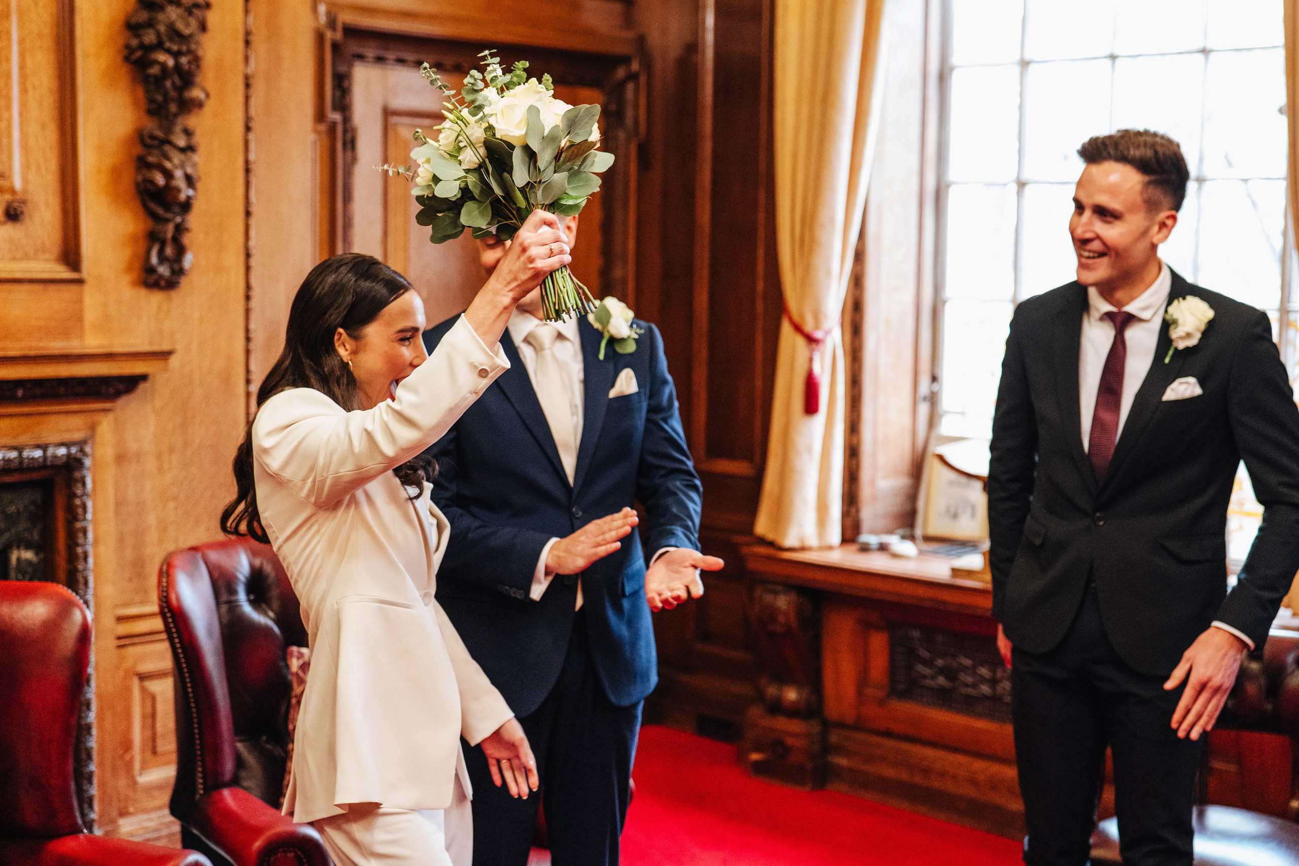Wedding ceremony in Islington town hall