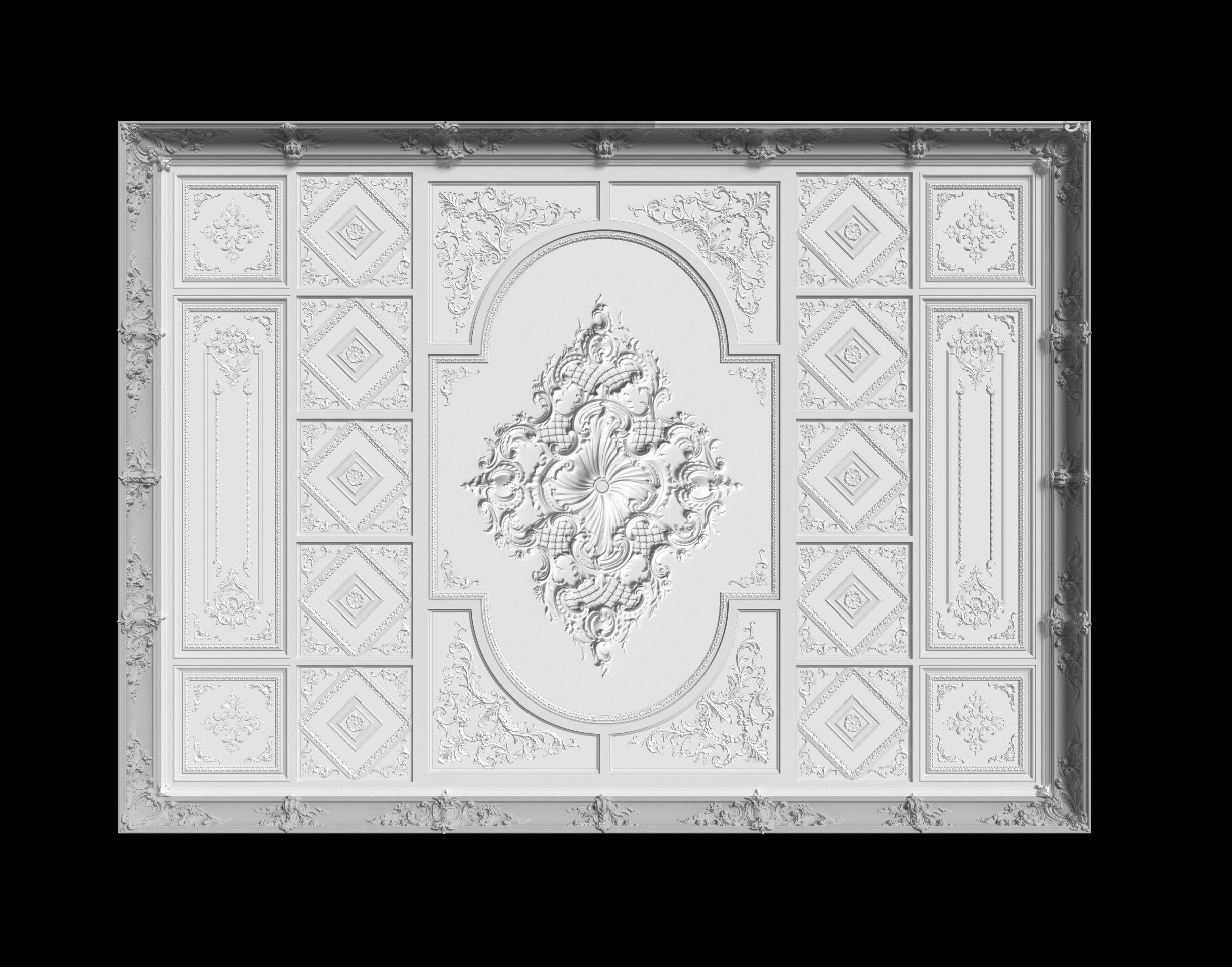 Ceilings. Plaster molding