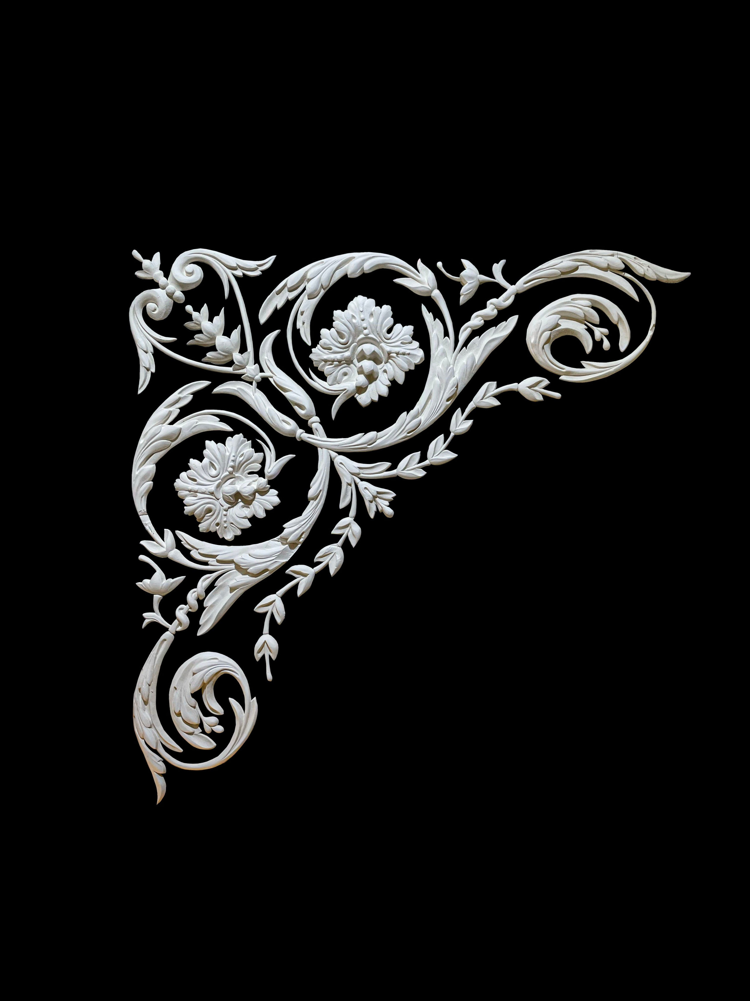 Corners. Plaster molding