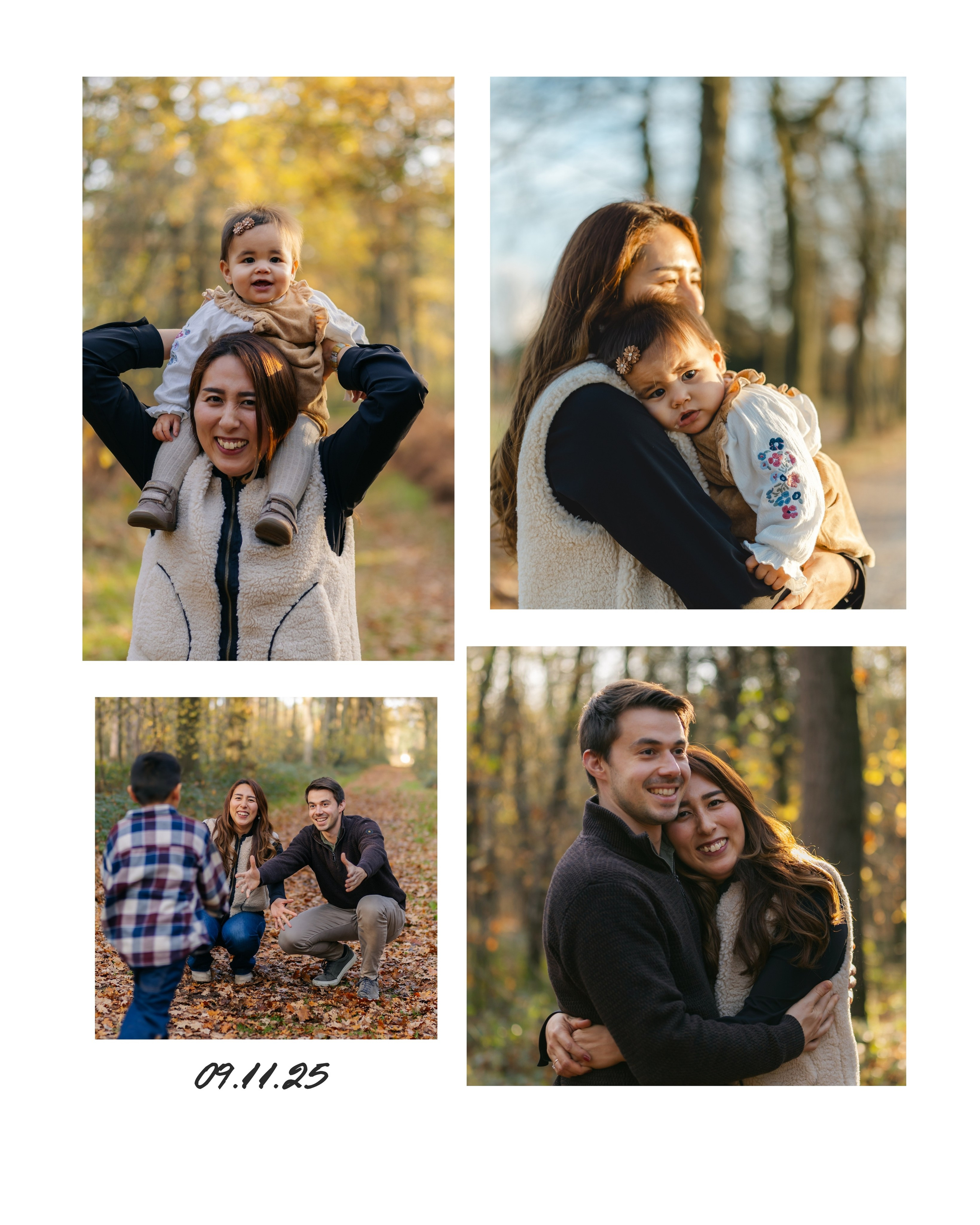 Kapture Fotografie - Spontaan familieportret tijdens een fotoshoot in de natuur met zacht natuurlijk licht