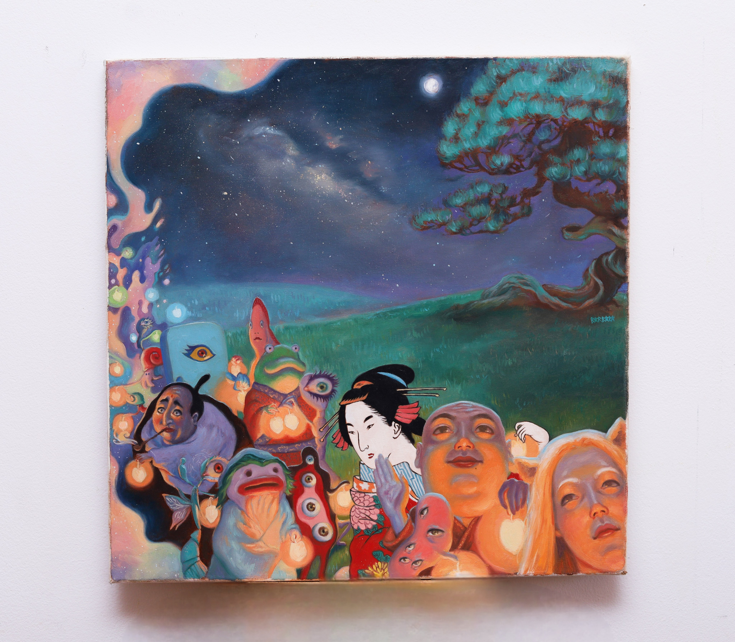 Hyakki Yagyō, oil painting, Barbara Cabral. Barbara Cabral