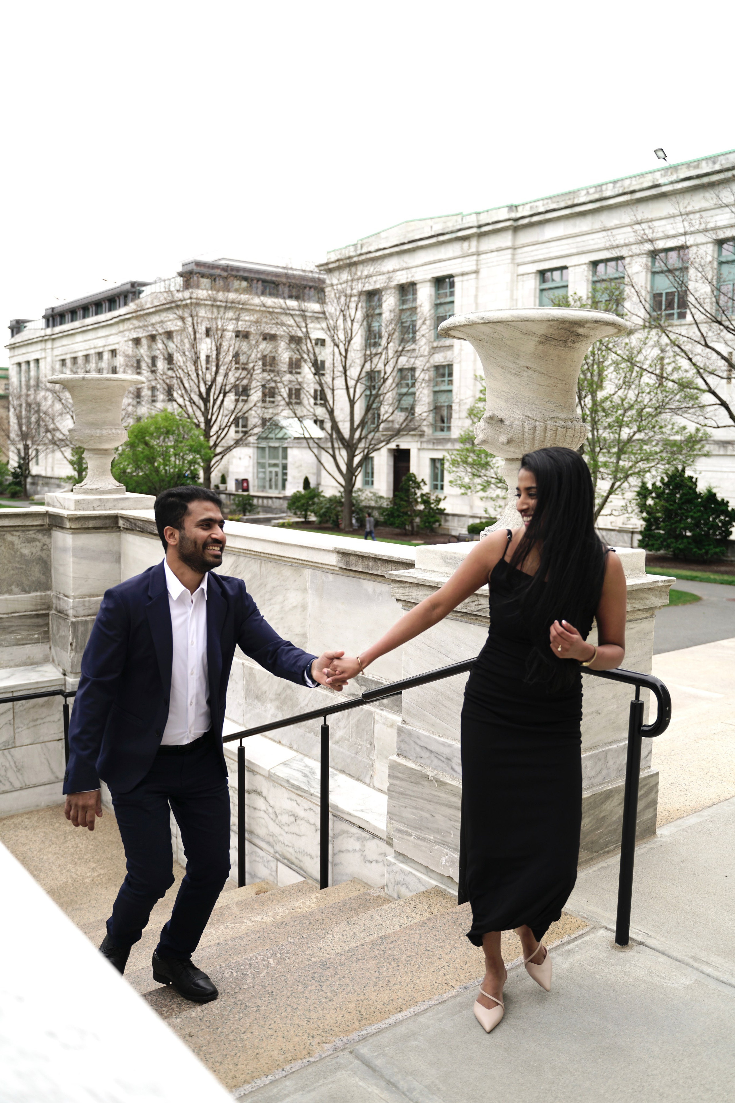 Sarath and Aishwarya at Boston Medical School. Stefanovich Photography | Boston, MA