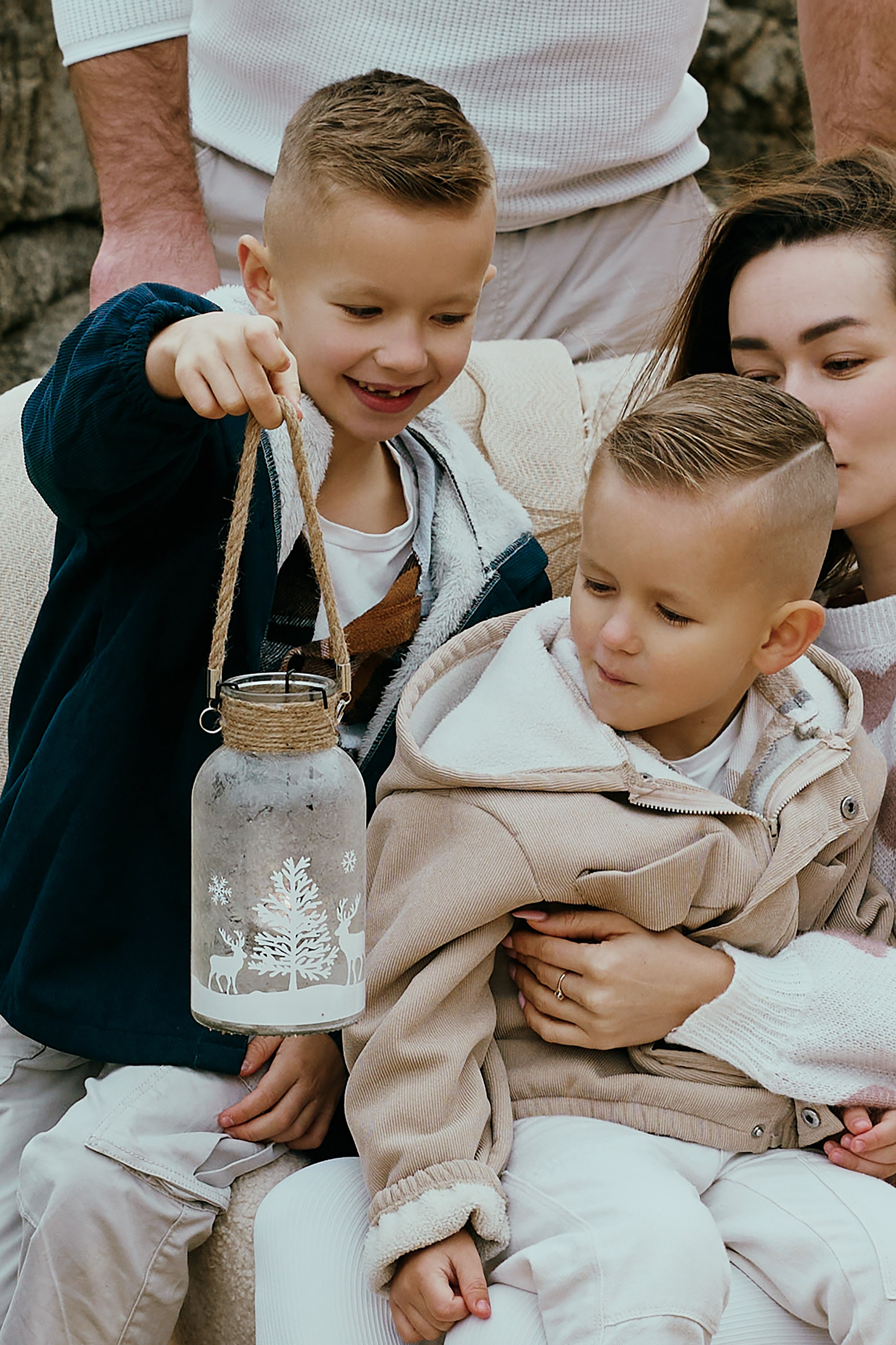 Рождество на пляже. Большая семья. Фотограф в Барселоне Жанна Захарченко