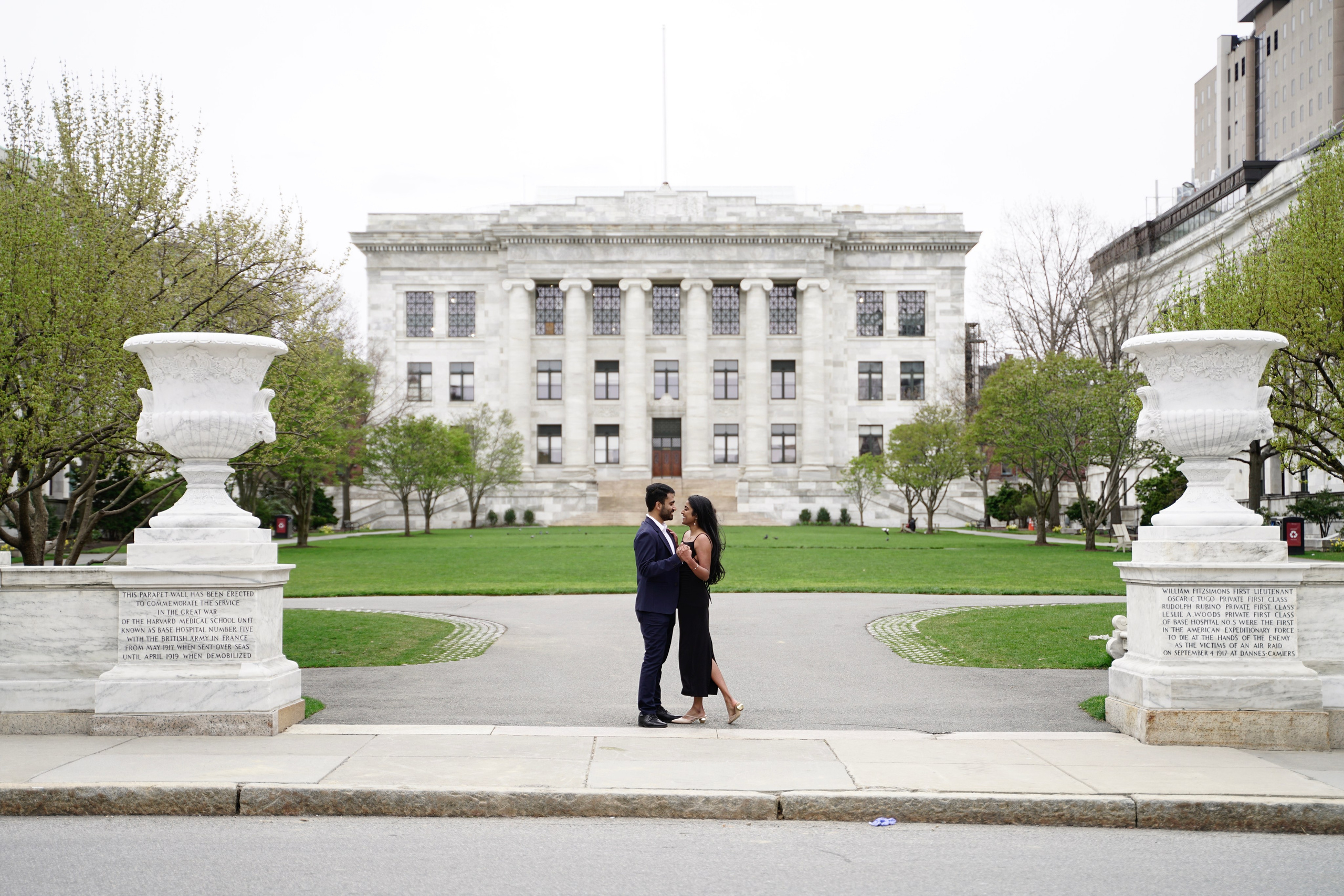 Sarath and Aishwarya at Boston Medical School. Stefanovich Photography | Boston, MA