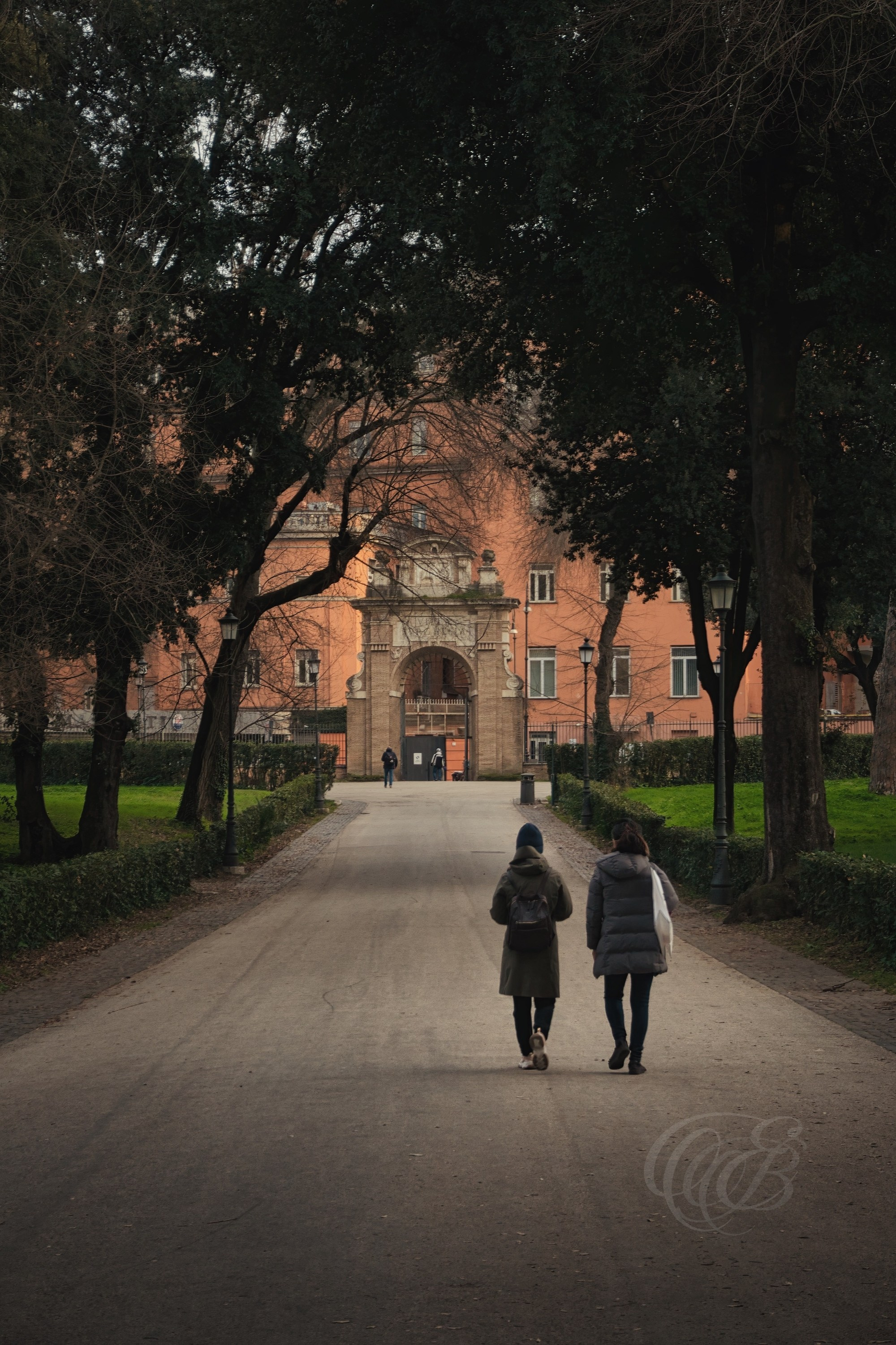 Street Photography — Rome, Italy — Villa Borghese Gardens Viale A.T. — Historic gardens and tree-lined avenues of Villa Borghese in Rome, reflecting centuries of landscape design, architecture, and everyday life within one of the city’s most celebrated public parks — Eduardo Bartoli Photography.