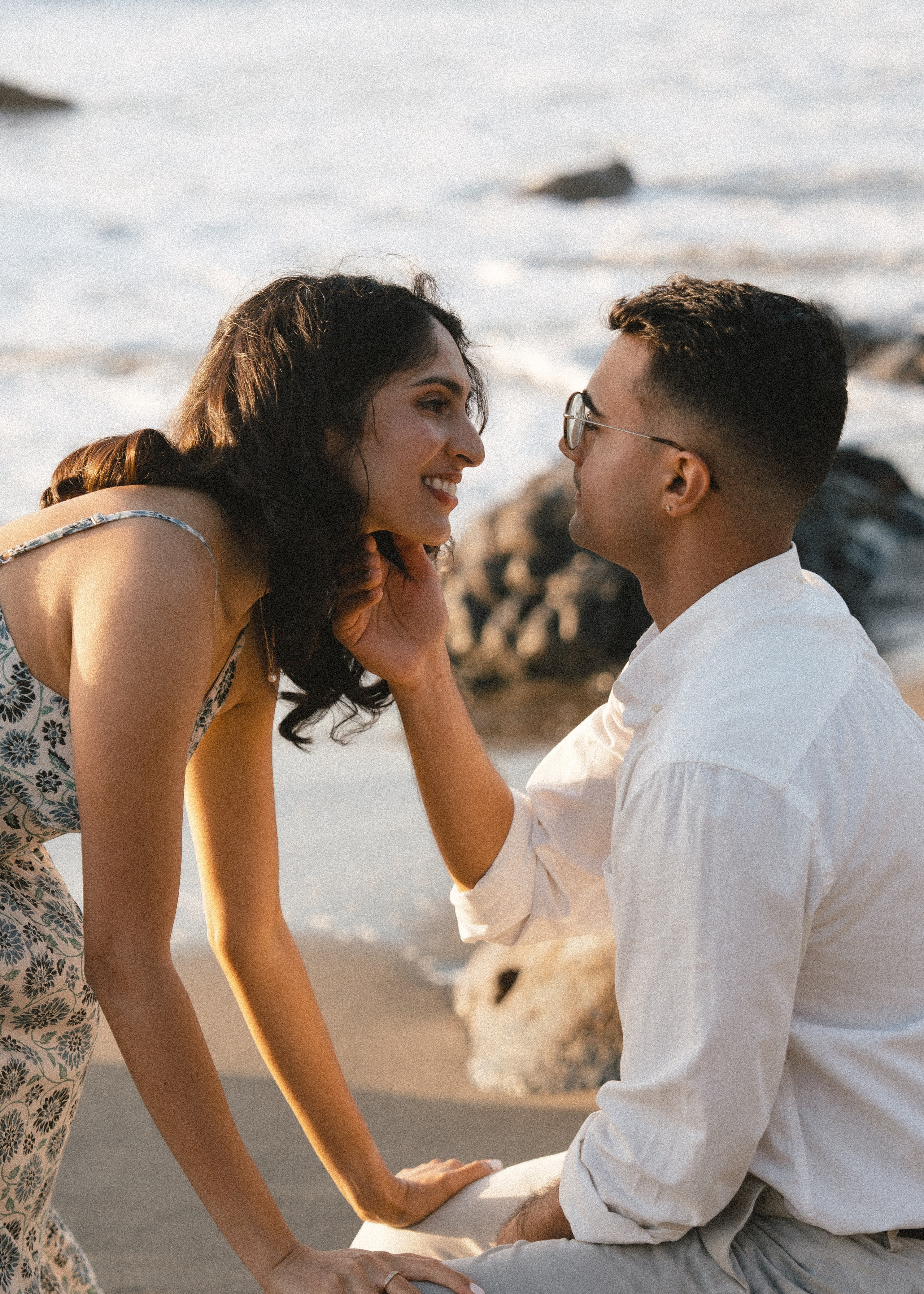 Engagement and Couple’s Photoshoot at Marshall’s Beach with iconic Golden Gate bridge view. Soulo Photography | San Francisco Bay Area Based Photographer