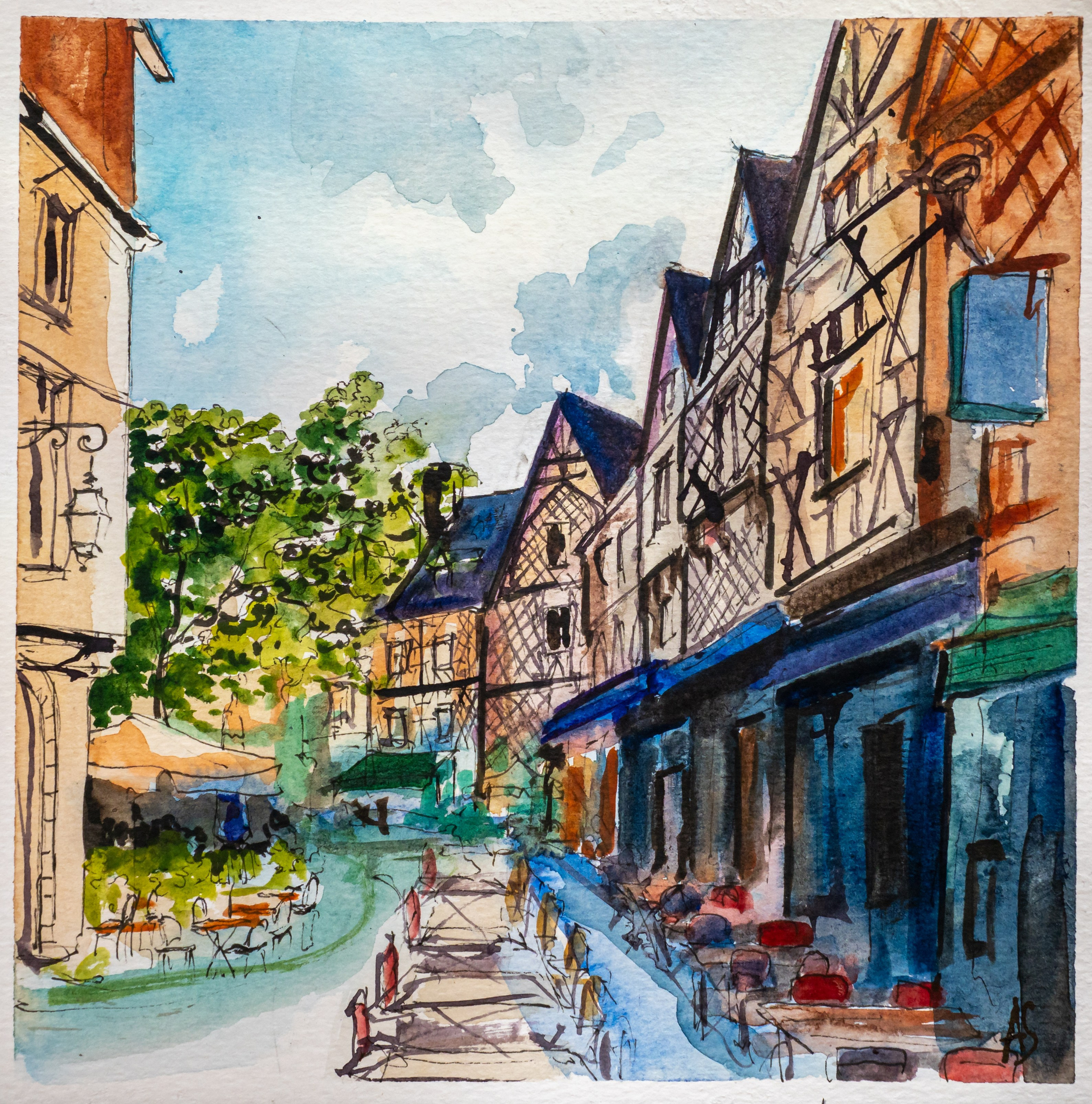 Urban views. Angelina Sorokopud. Artist in Strasbourg