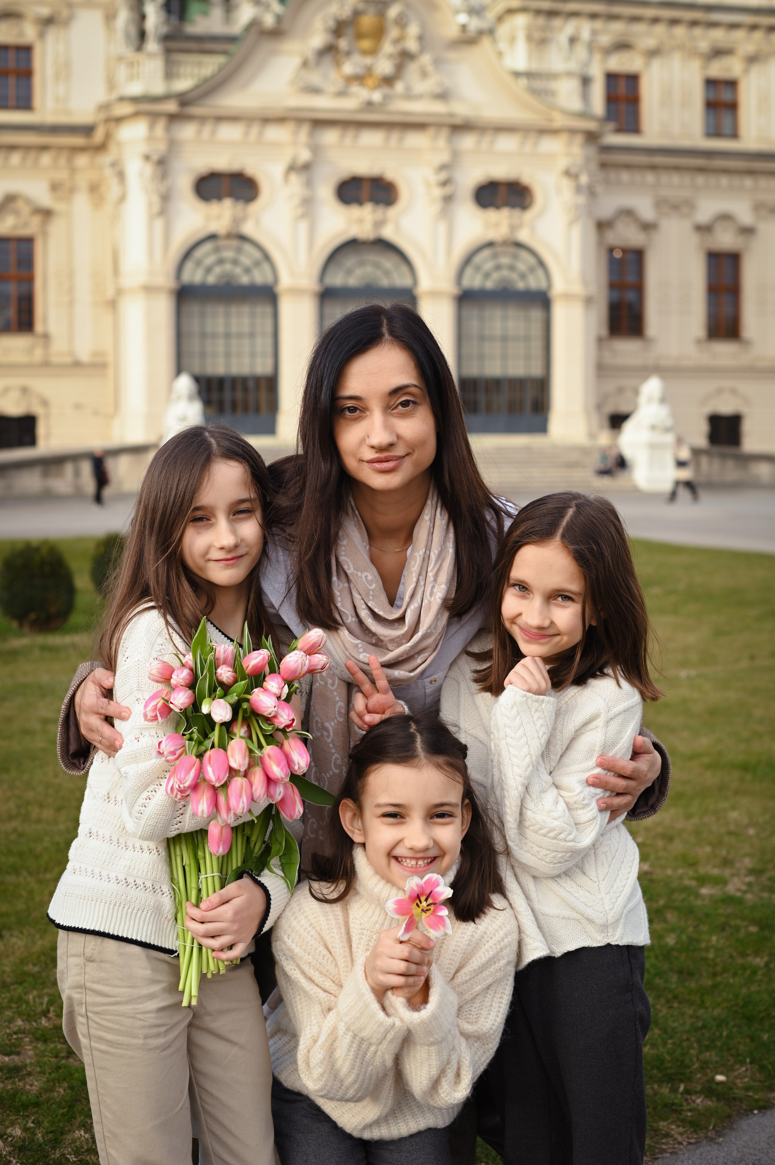 Oksana and girls. Photo Vienna and Bratislava