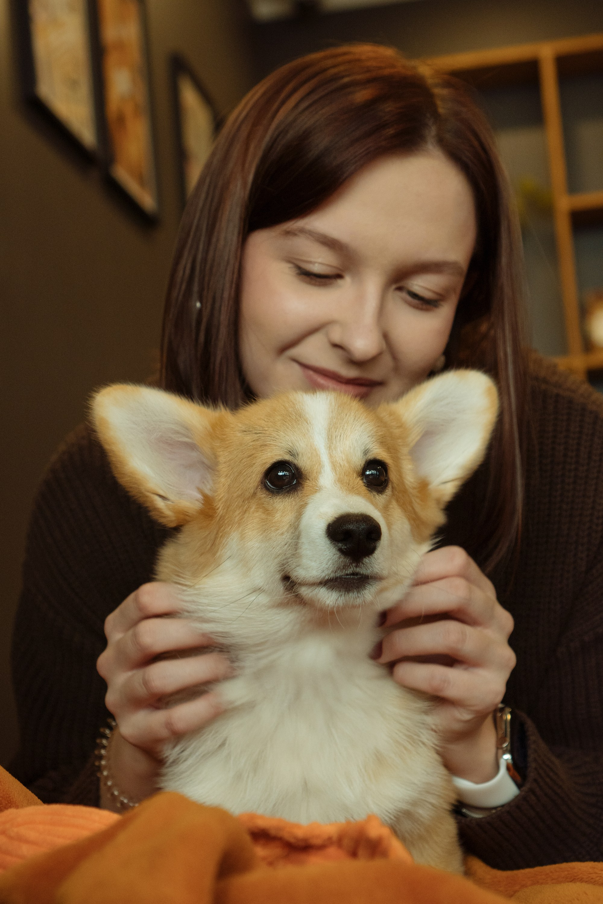 Anastasia and her Ada, Pembroke Welsh Corgi. Kat Laisaar — Pet photographer in Tallinn