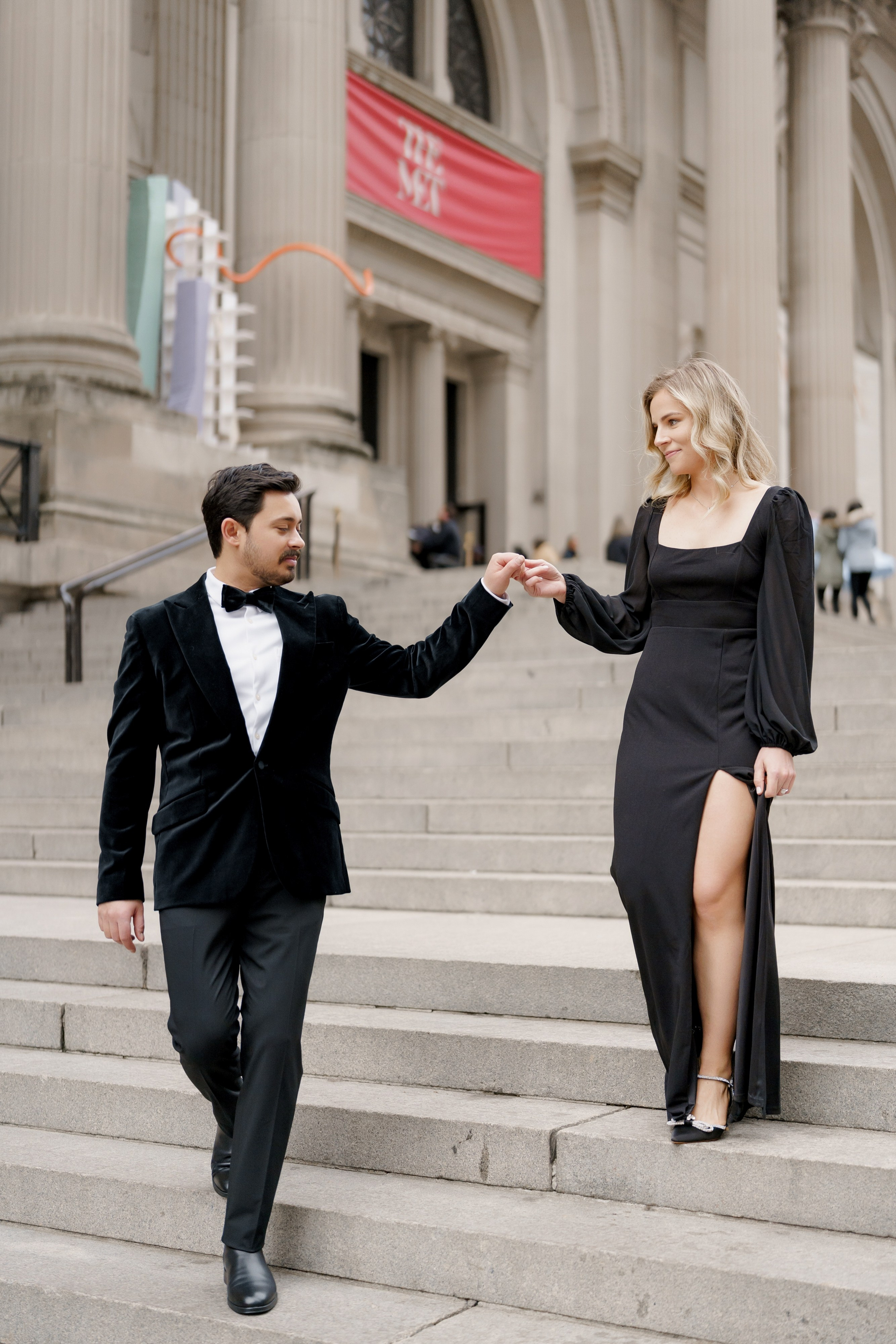 Caroline and Brendan’s Museum MET and Library Engagement Shoot. Wedding photographer and videographer New York | New Jersey