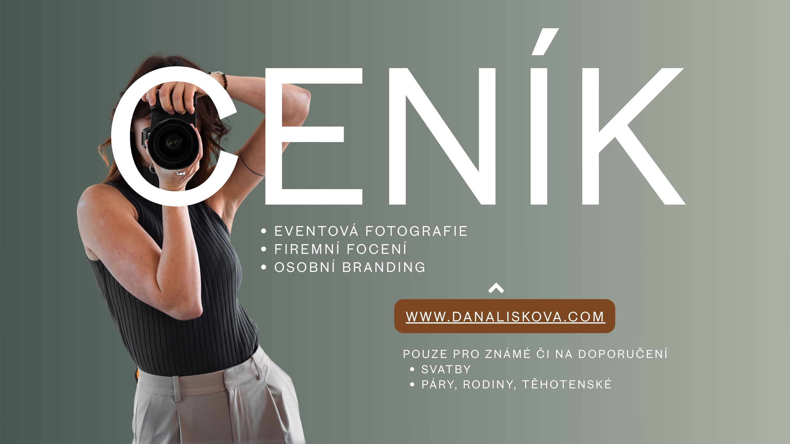 Price and booking. Brand / Business Photographer & Coach Prague — Dana Lišková