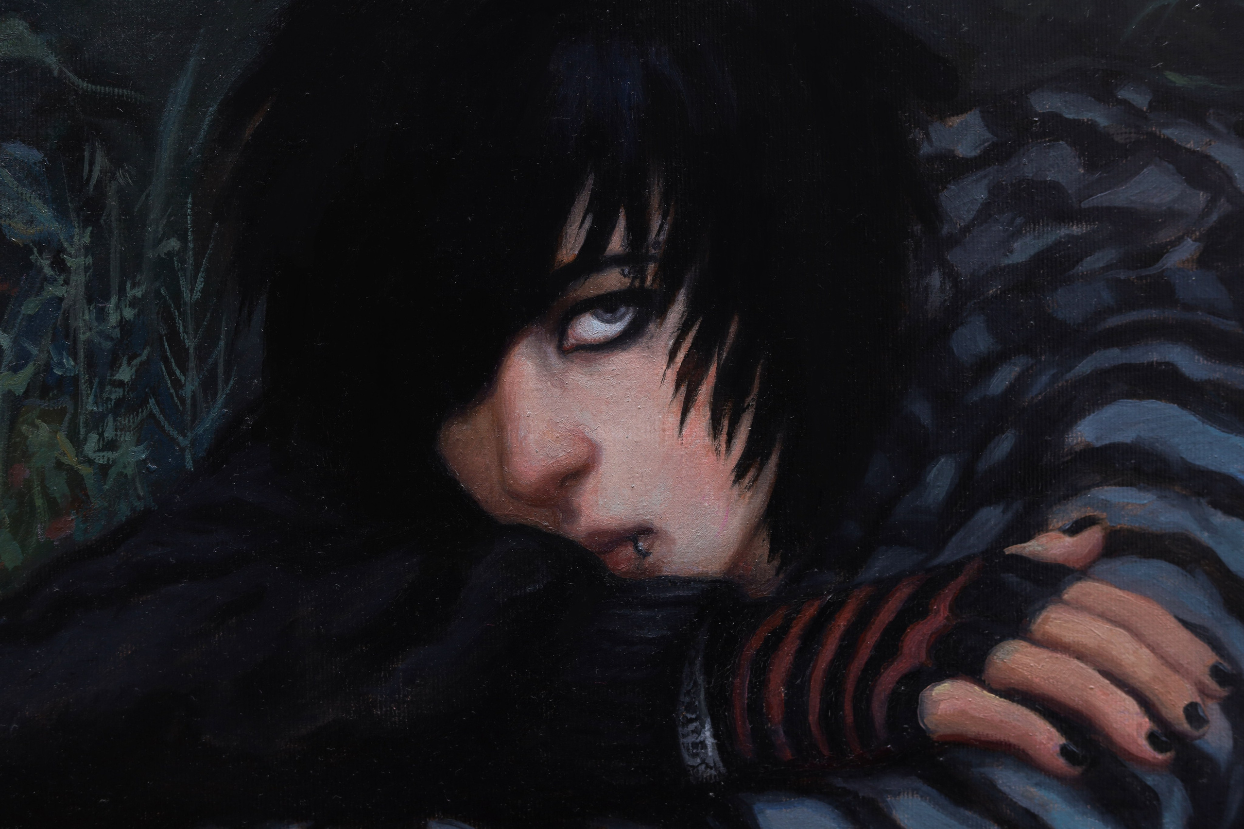 Go Touch Grass! , oil on canvas, Barbara Cabral. Barbara Cabral