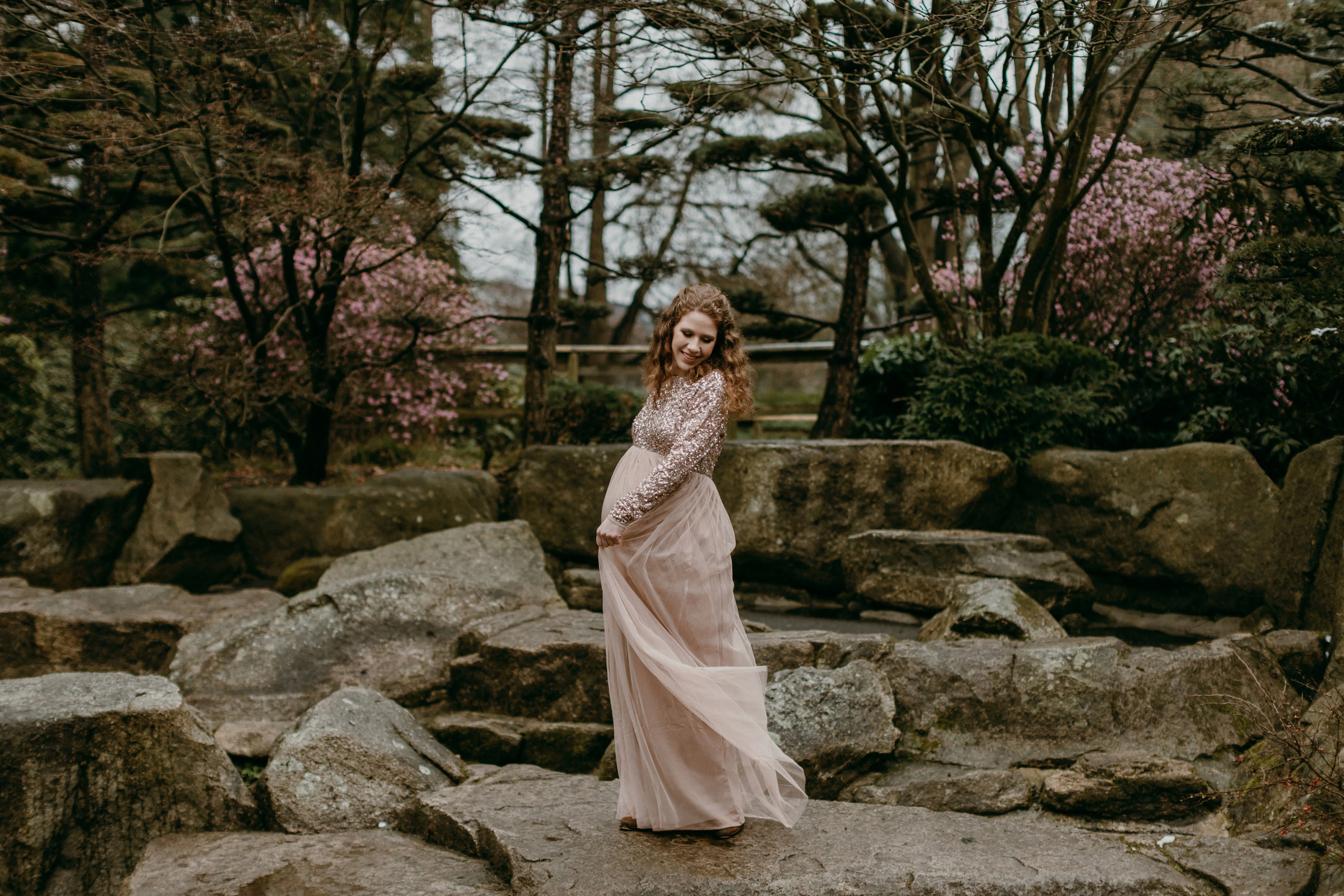Babybauch-Fotoshooting in Planten un Blomen in Hamburg. Maria Chistyakovа — Fotografin in Karlsruhe, Baden-Baden und Umgebung