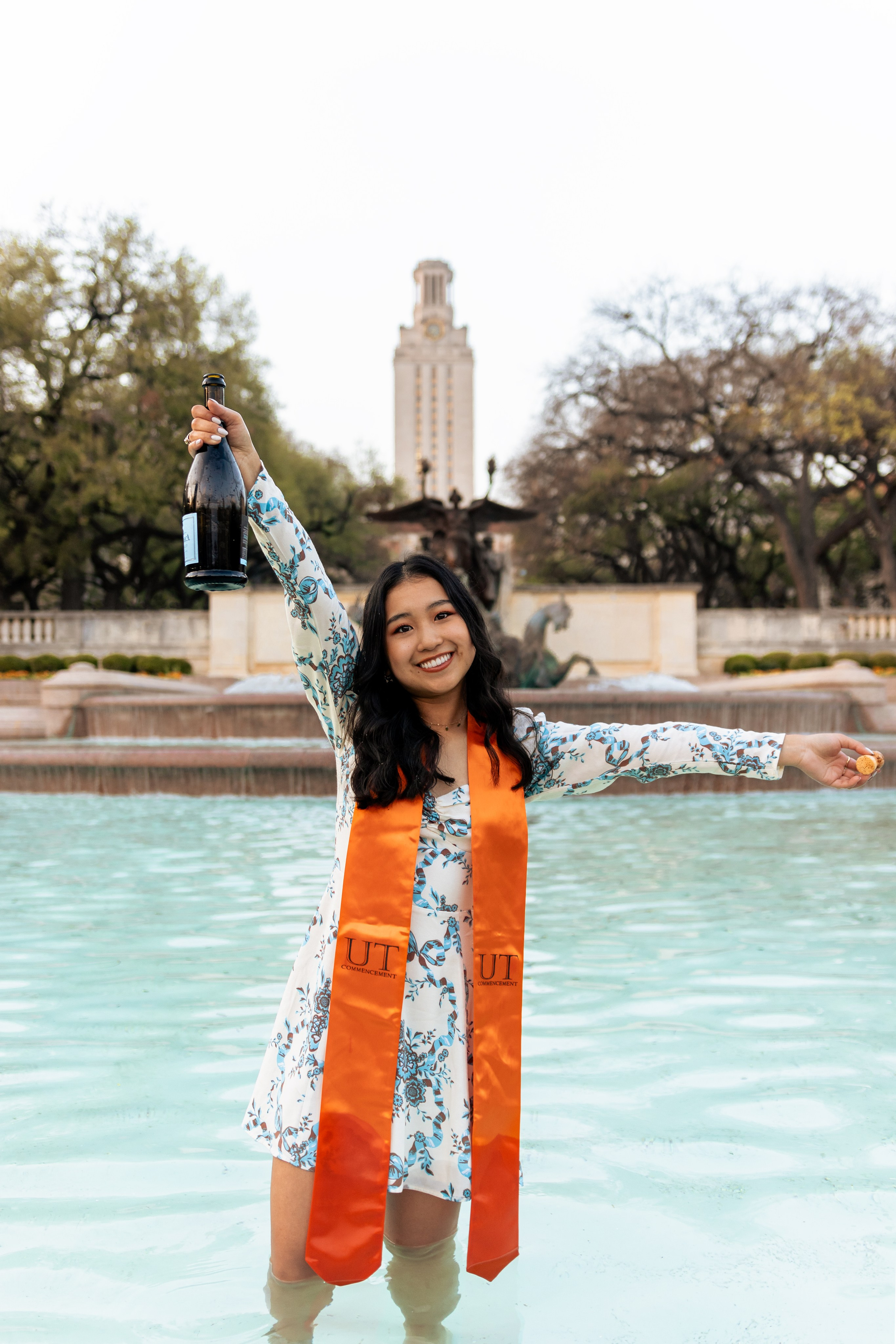 Chanmye’s senior photoshoot at the University of Texas in Austin