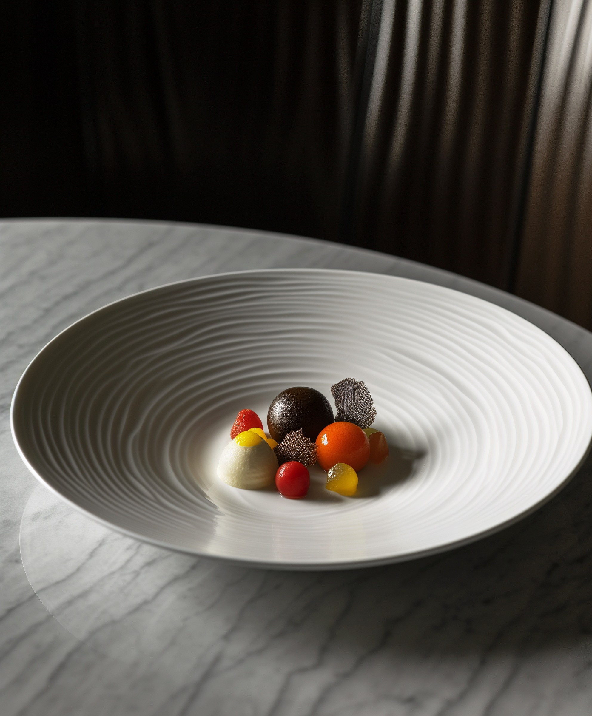 Dessert in one of the restaurants in Madrid