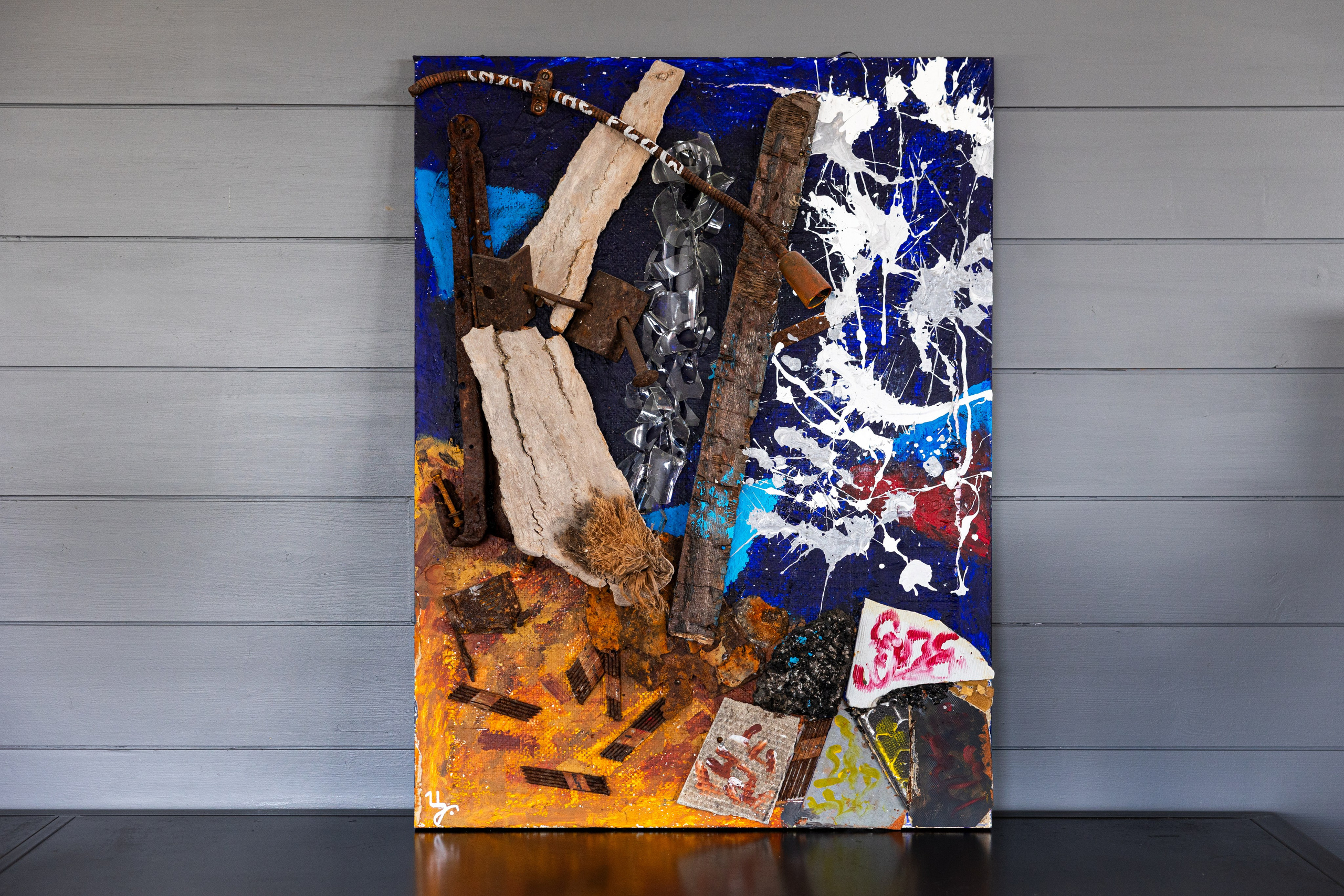 My vision of Downtown Manhattan with gathered materials