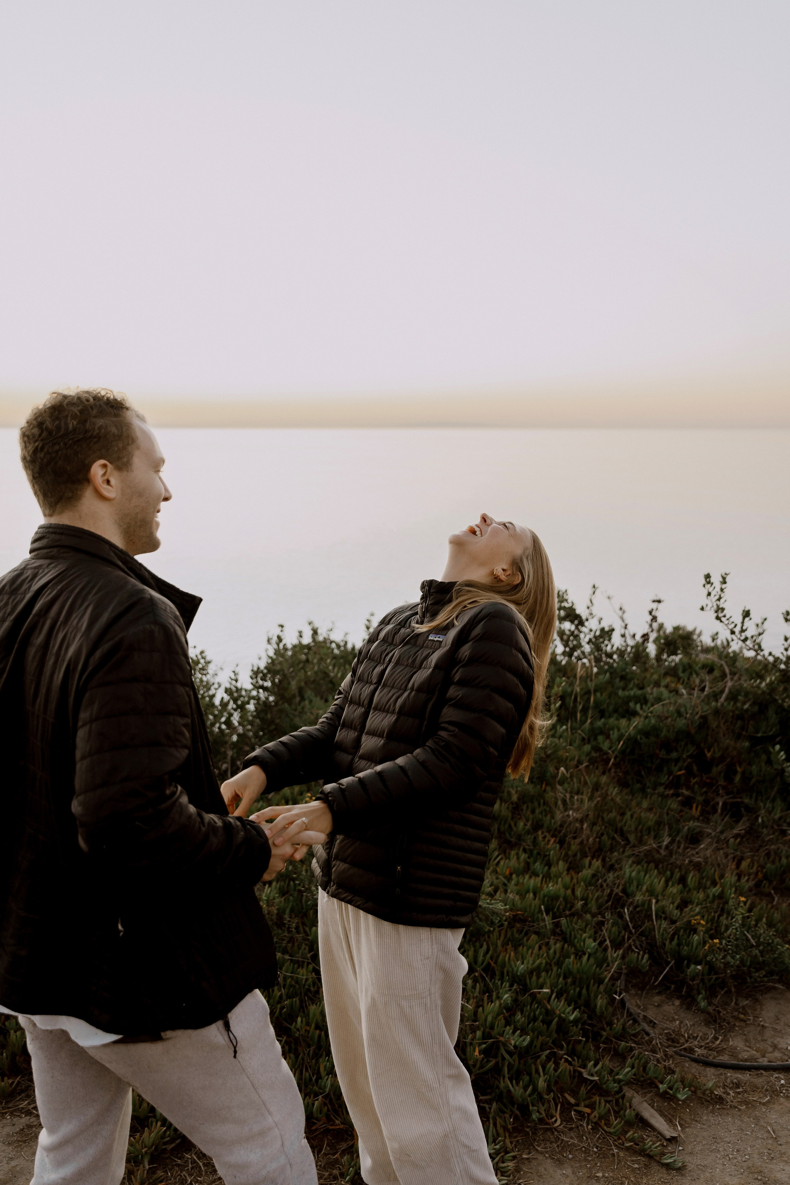 Surprise Proposal at Sunrise at Point Dume, Malibu | Taya Frank. Southern California Family and Couple Photographer