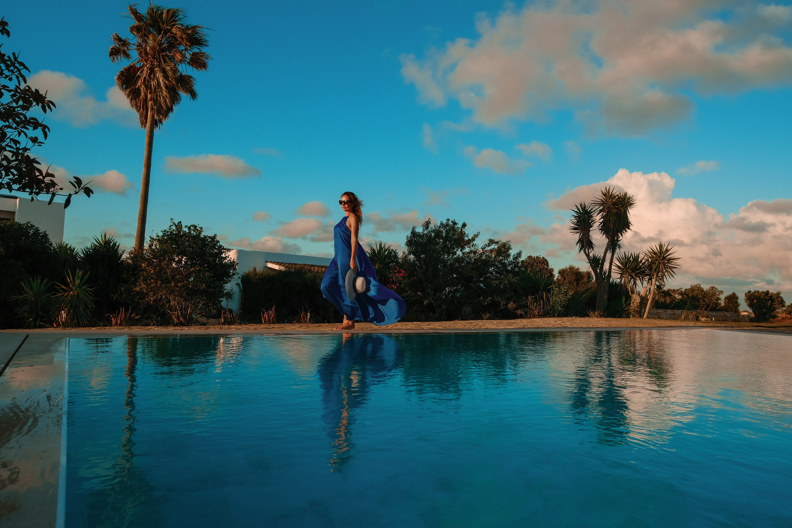 Marianna and the warm sunset