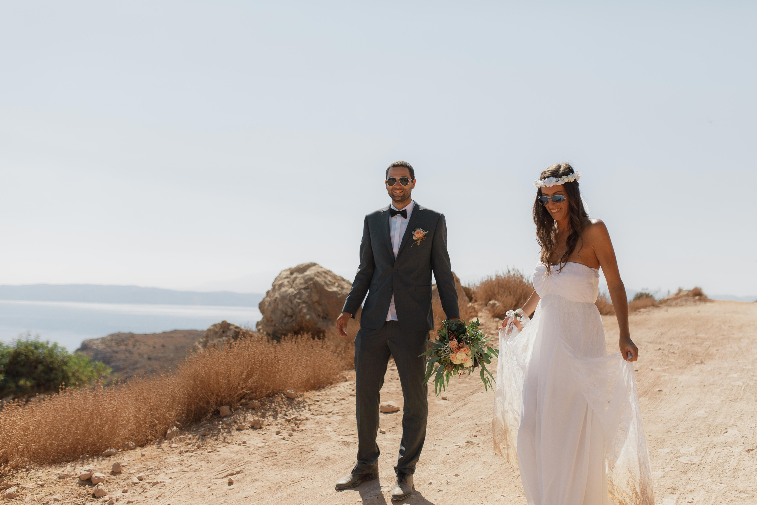 Marino & Steffi, Crete. Denny Savon — Photographer in Santorini | Weddings, Love Stories & Flying Dress