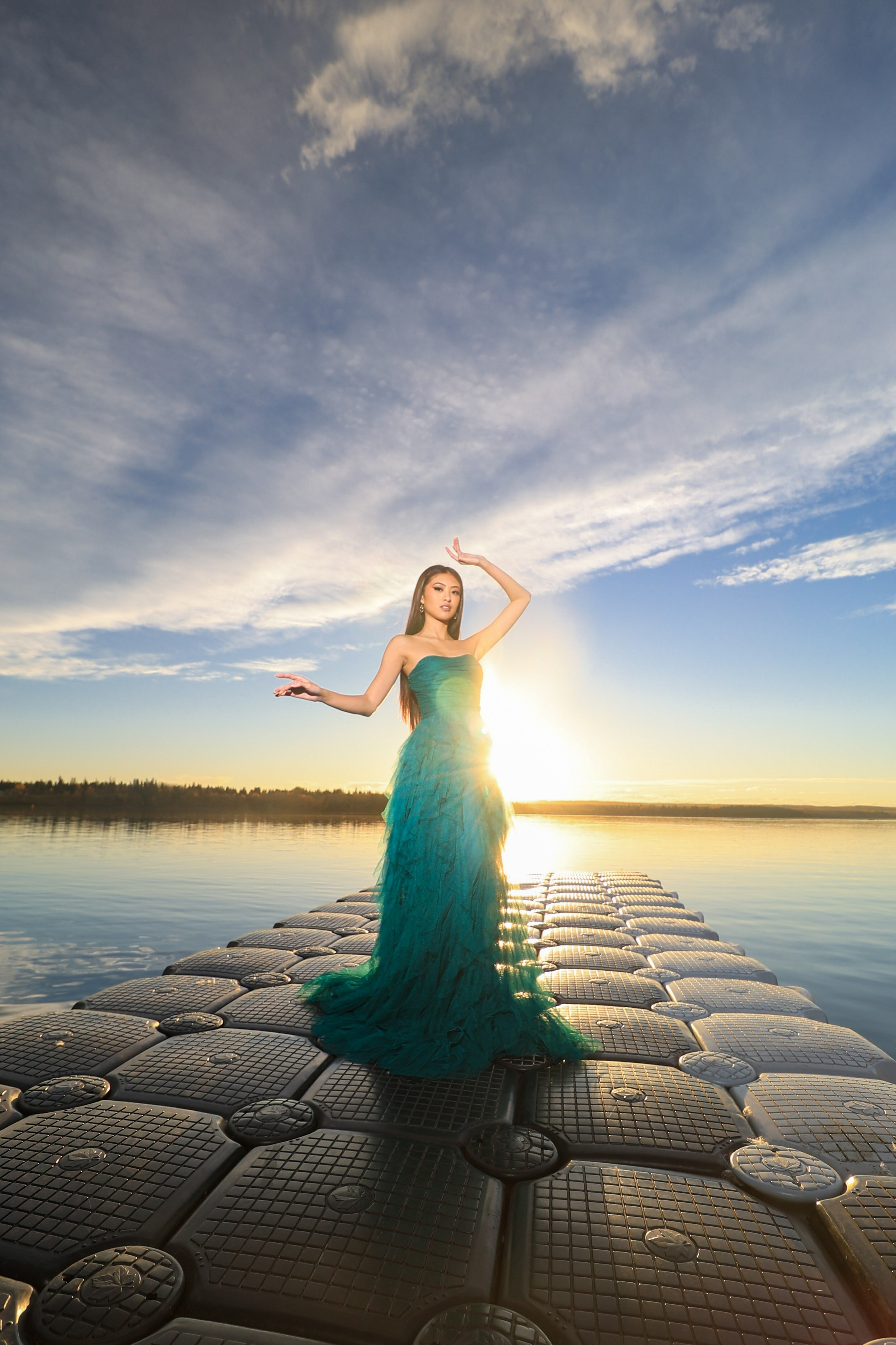 Golden Hour Glow: Lana Collantes’ Radiant Photoshoot. ProFly.club — Professional aerial filming in Calgary