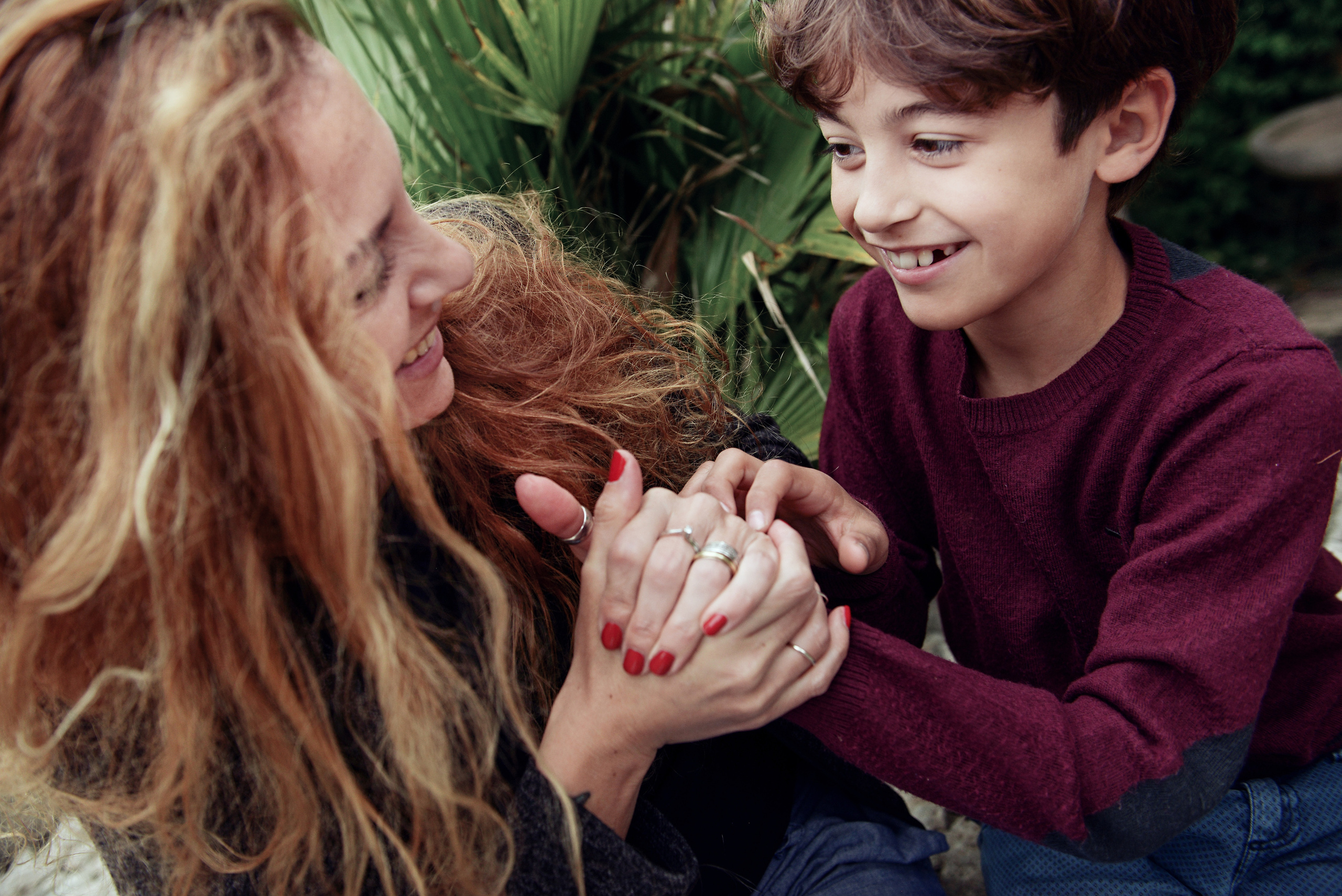 ROSSELA CON I FIGLI A CASA SUA
