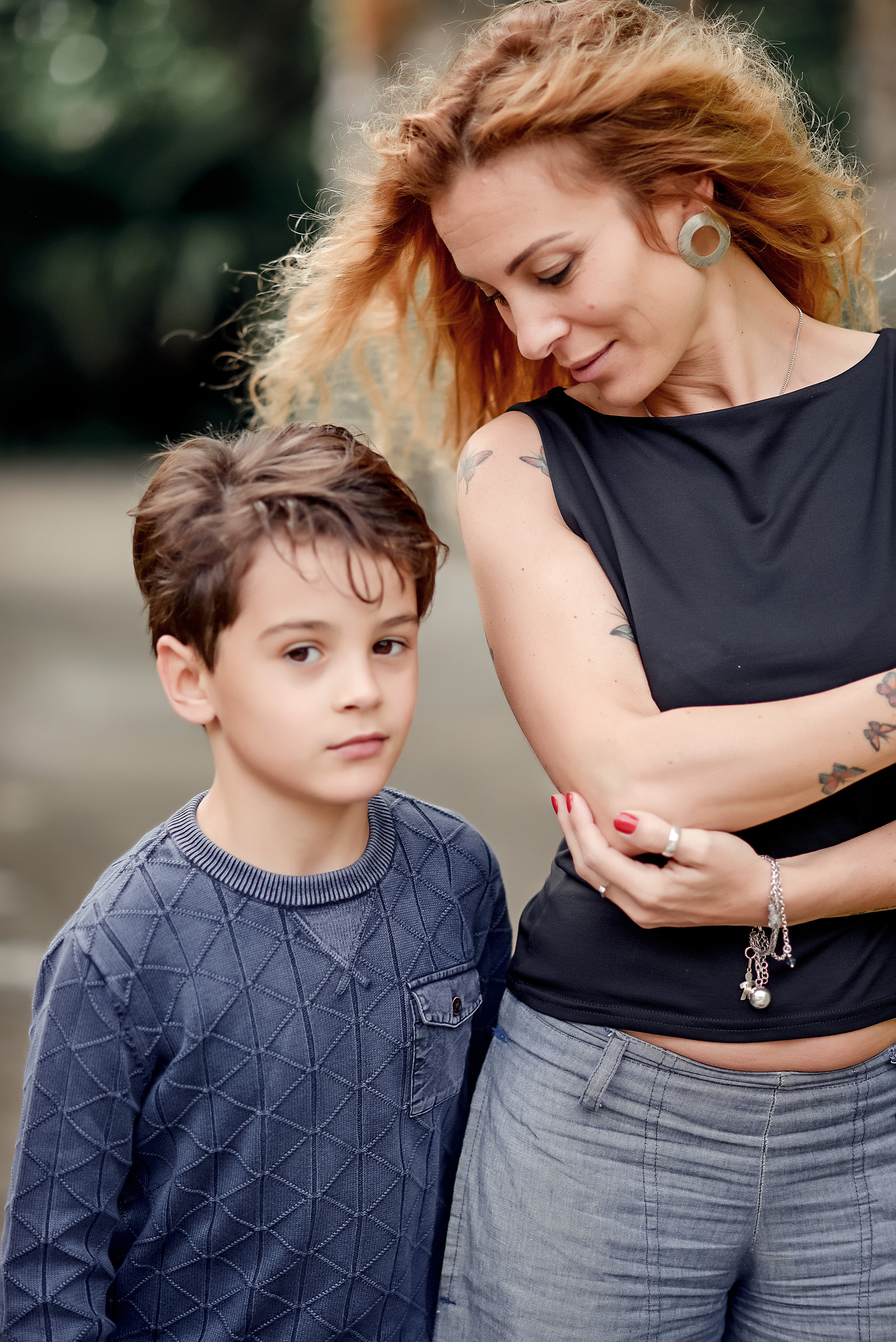 ROSSELA CON I FIGLI A CASA SUA