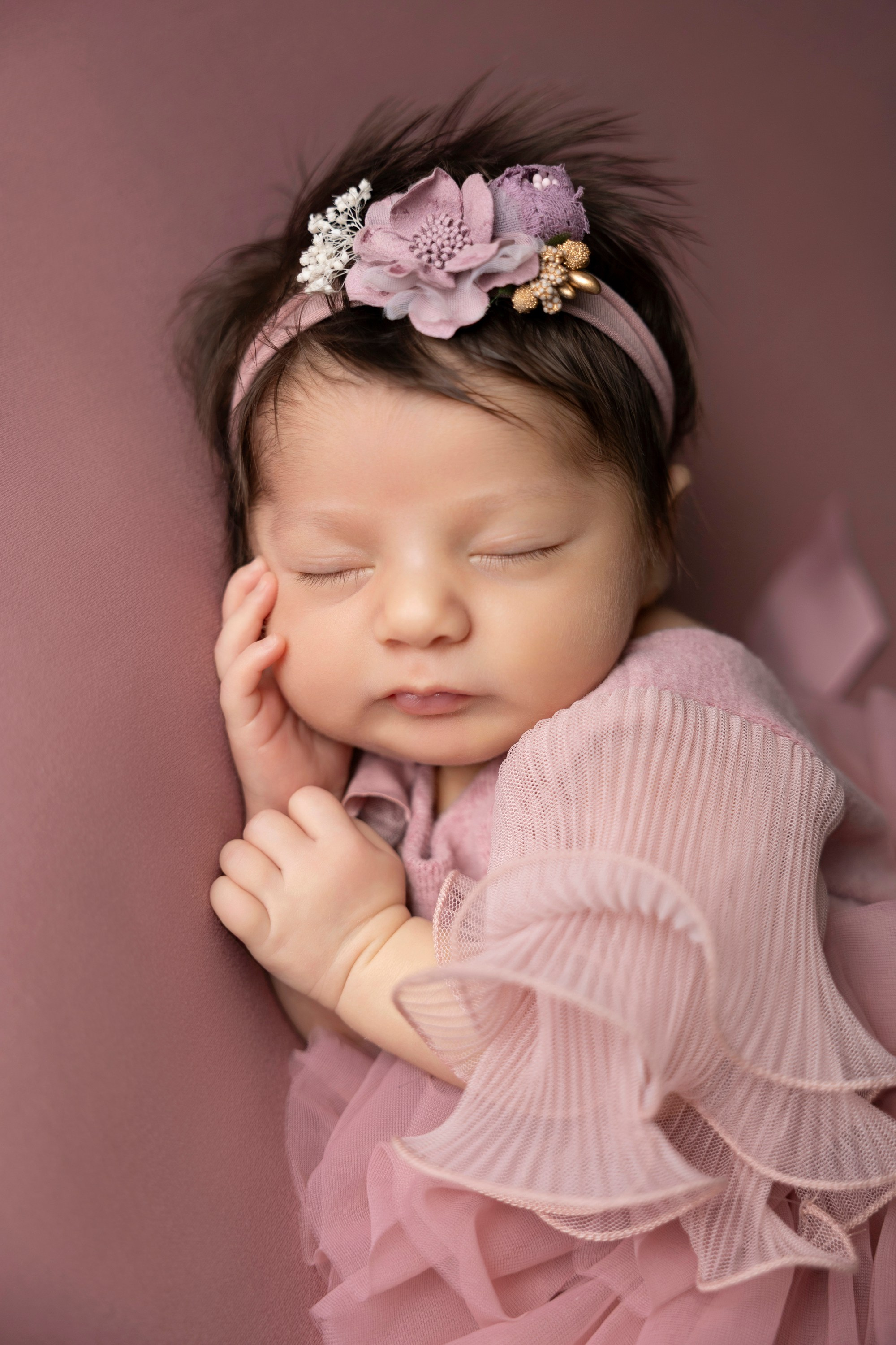 newborn girl portrait