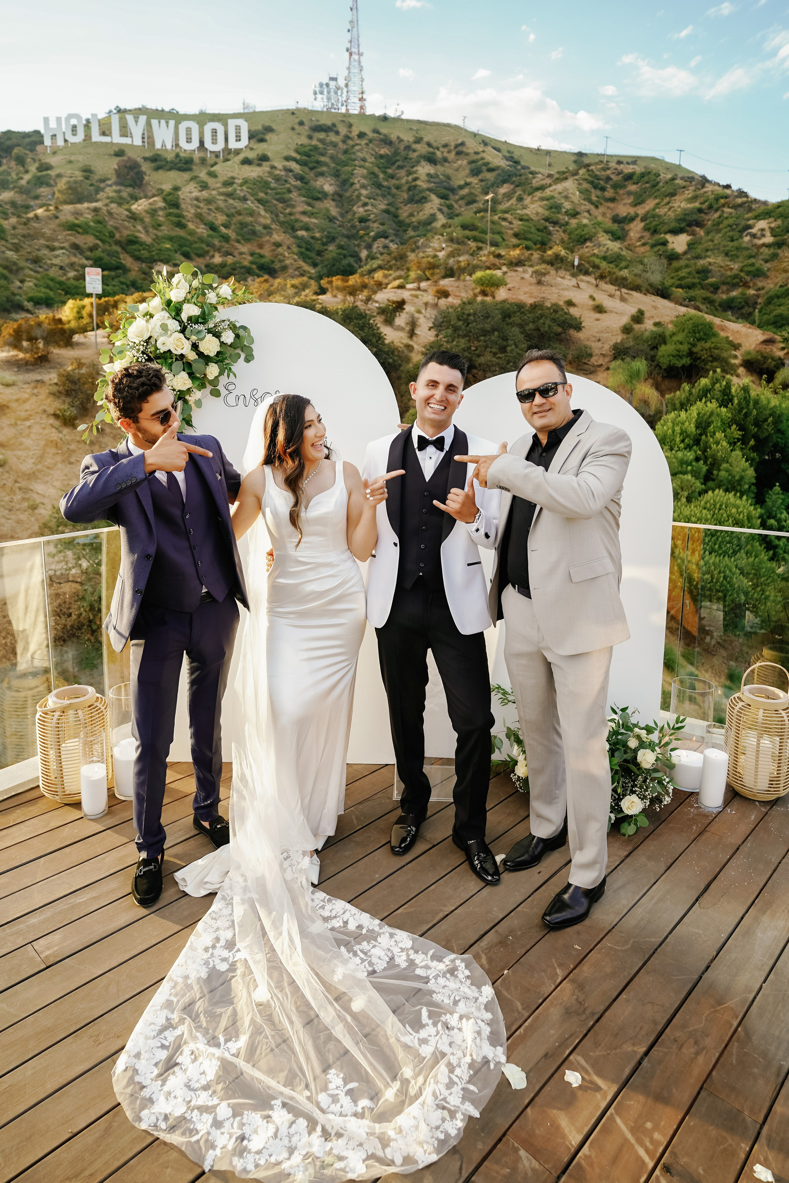 Wedding at the Hollywood Sign Venue, Los Angeles, California. Wedding Photography & Videography Team in California, Los Angeles, San Francisco, San Diego and Travel