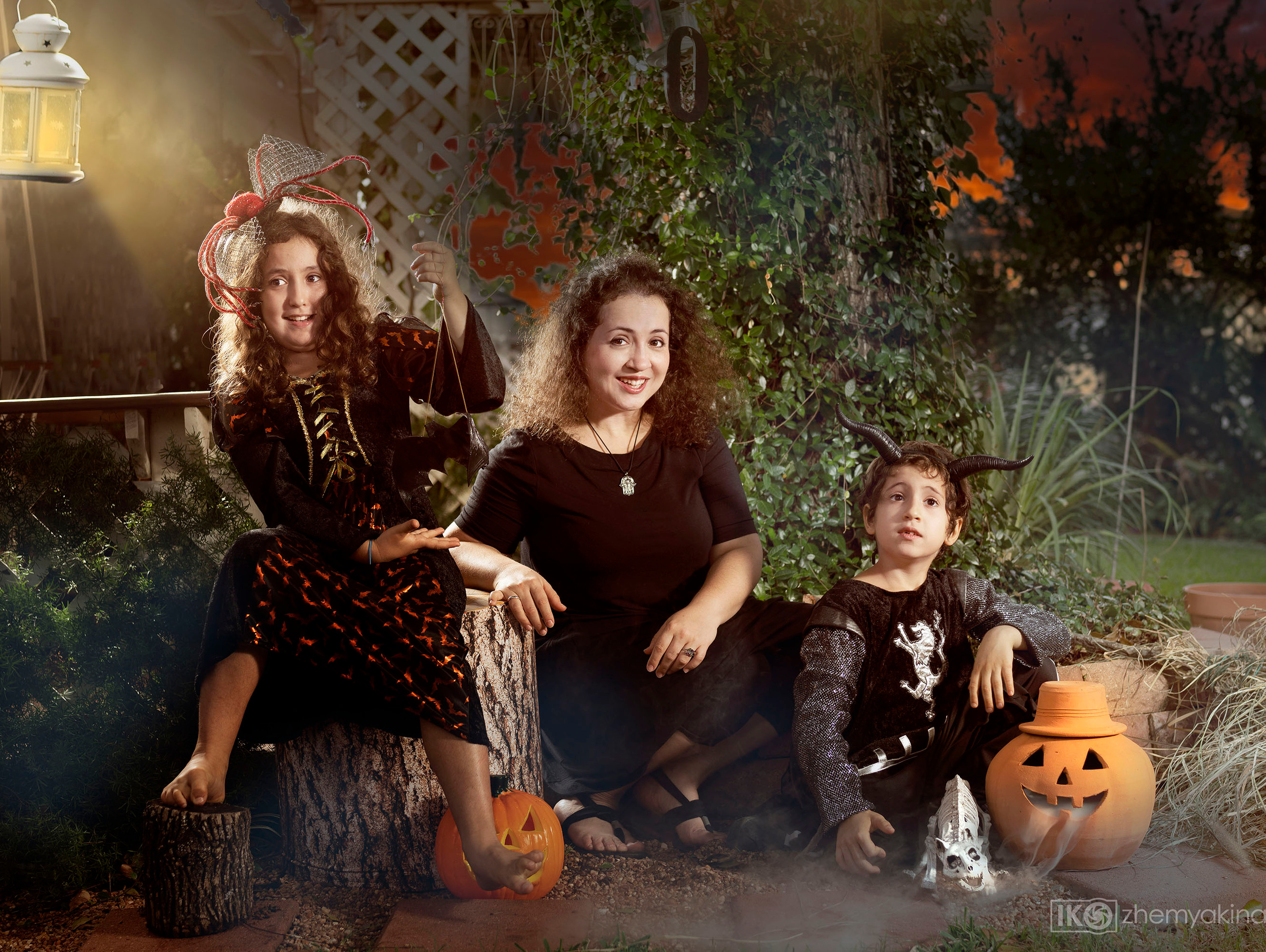 Lana and the kids. Photographer Irina Kozhemyakina. Houston