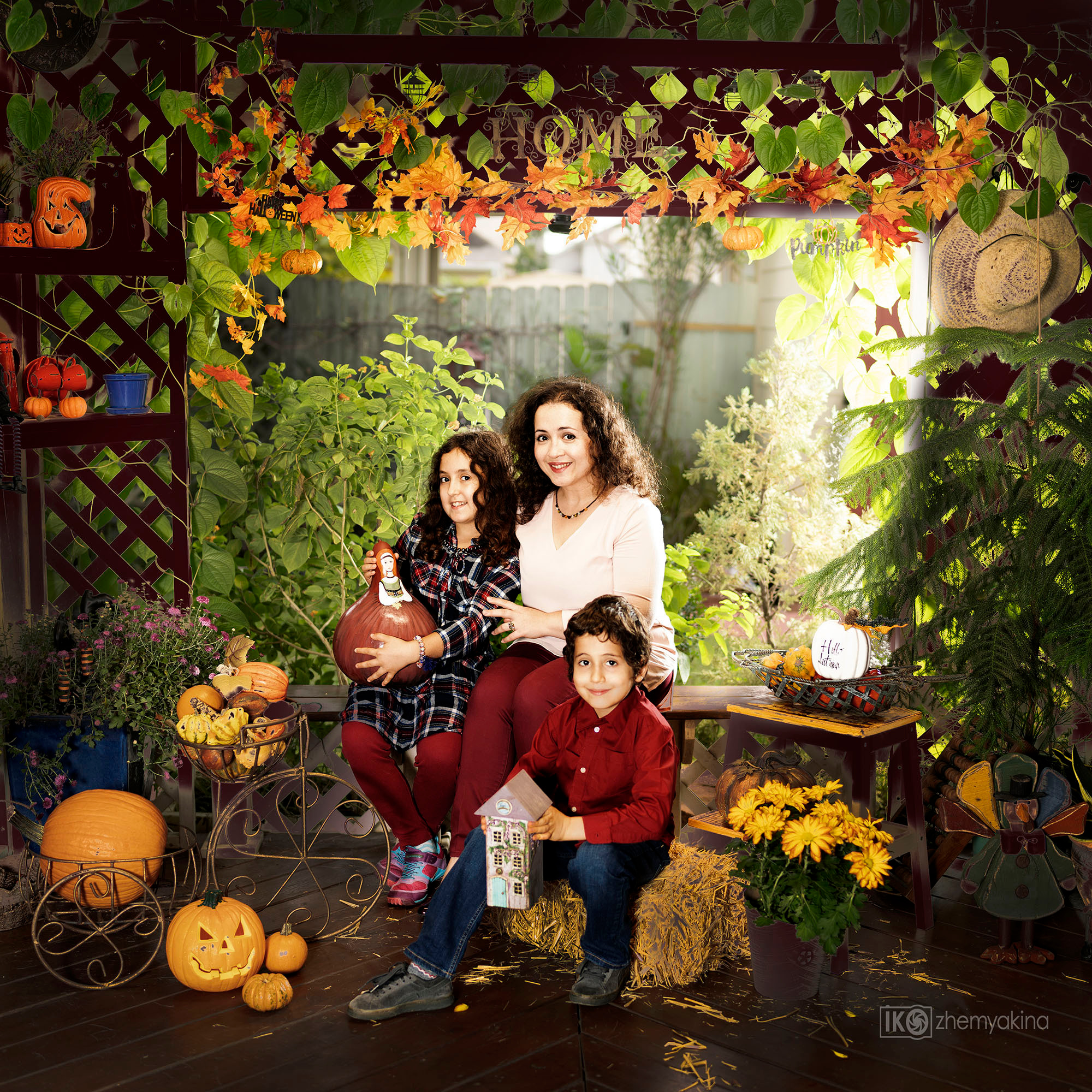 Lana and the kids. Photographer Irina Kozhemyakina. Houston