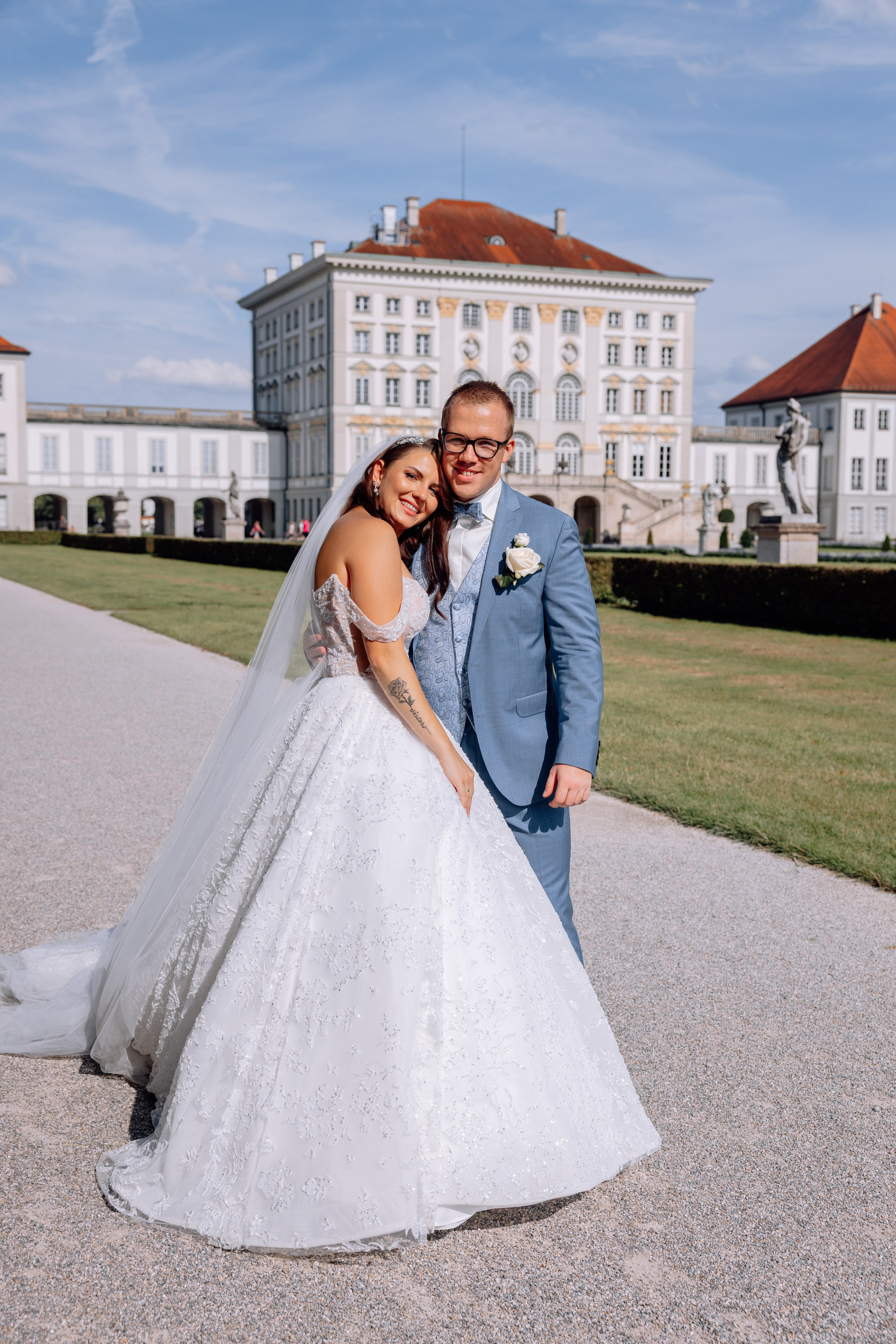 Hochzeit im Schlosscafé im Palmenhaus & Schloss Nymphenburg. Hochzeitsfotograf München Taufe Familienfotograf Tanja Mauke
