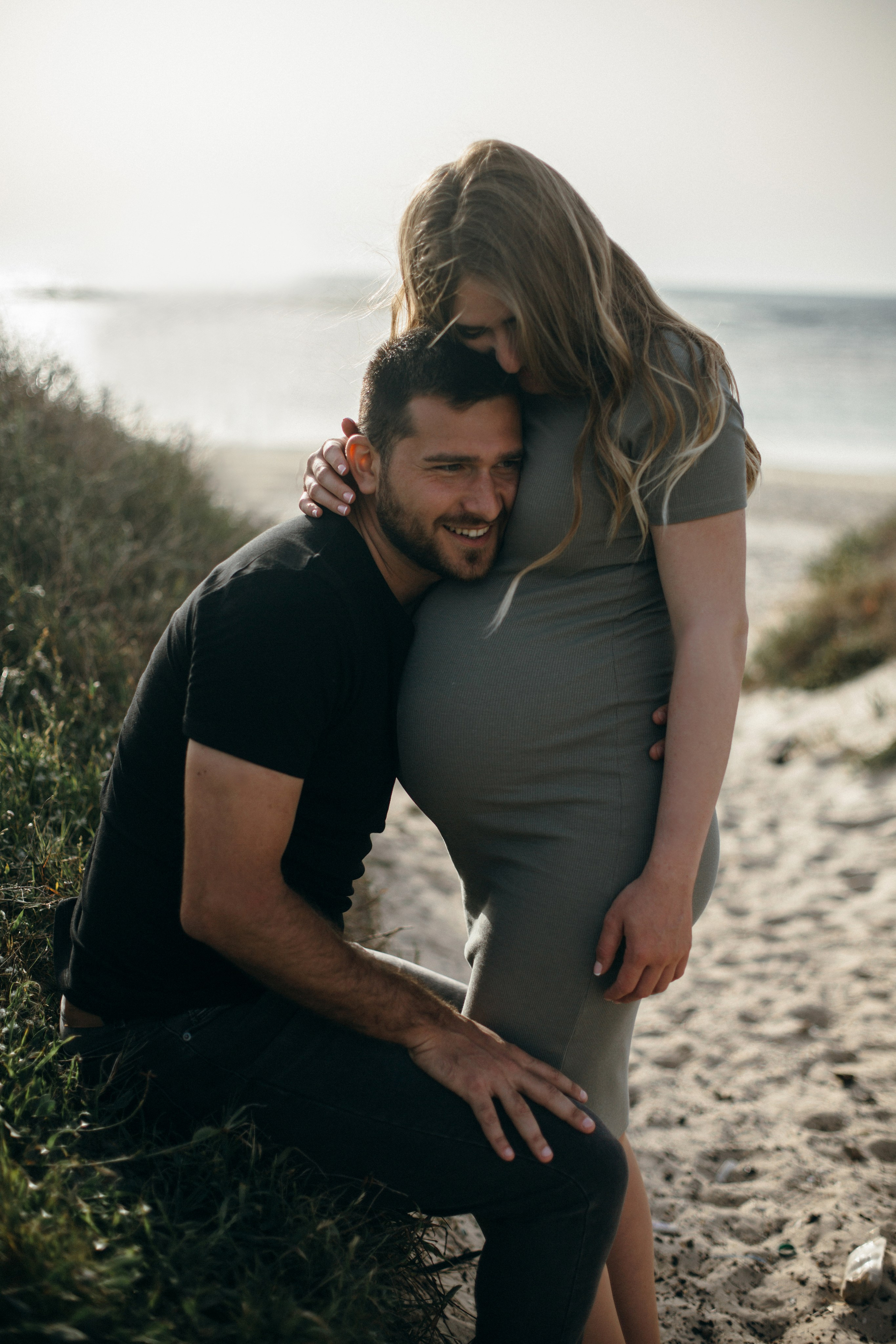 Sasha & Inna at HaBonim beach. Family photographer in Israel
