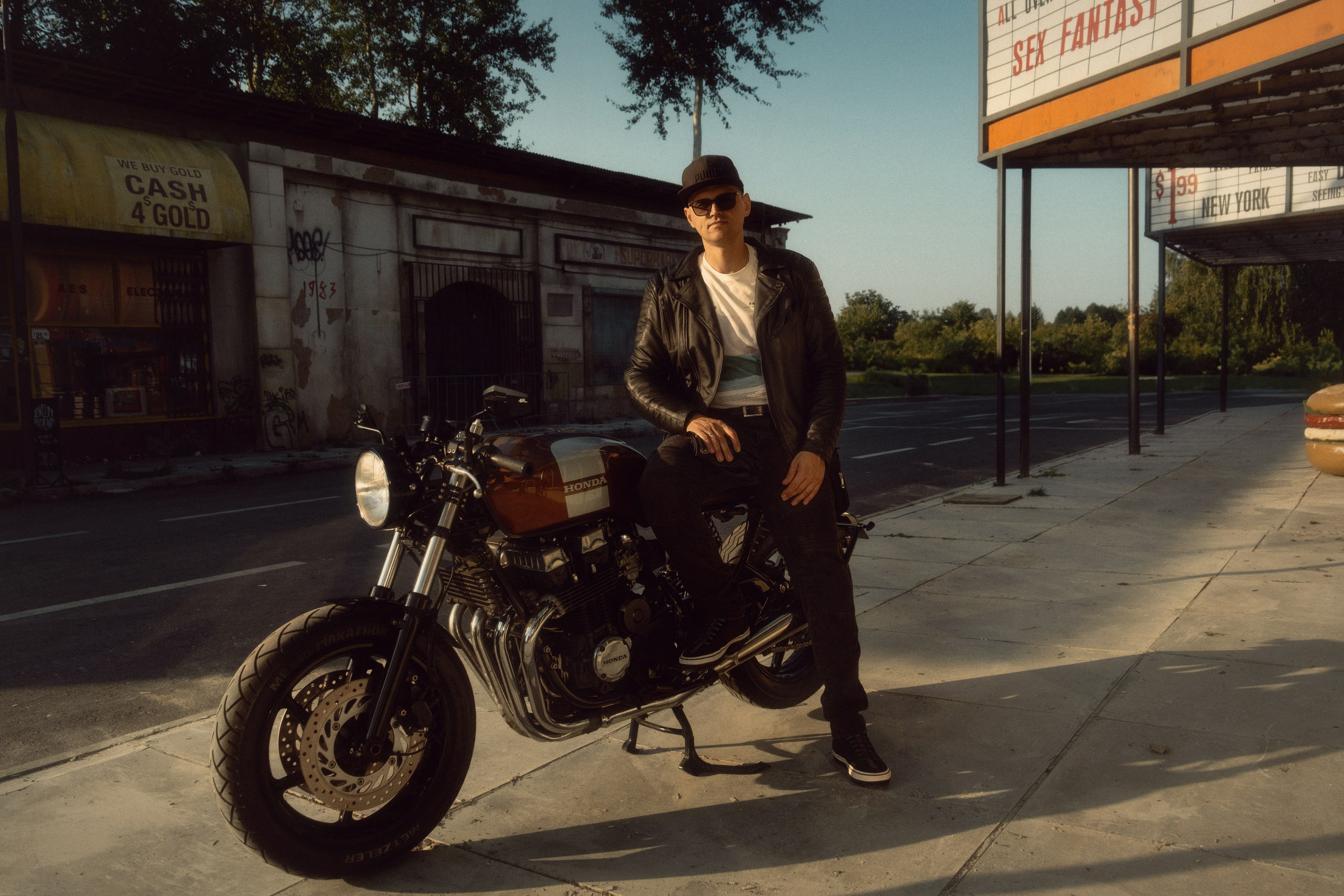 Café Racer Style Photography — Brutal Man & Custom Bike