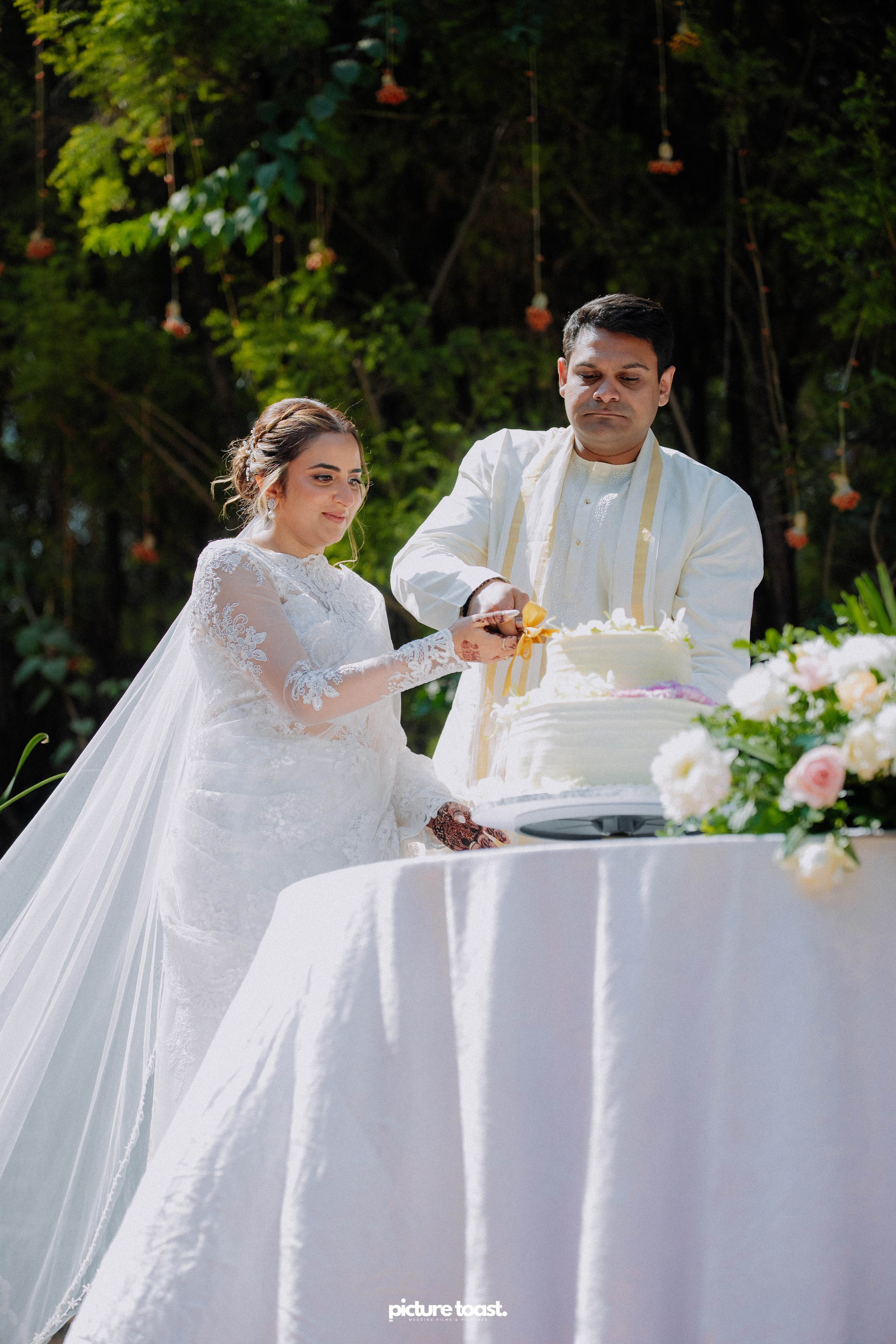 Blessing of Rajiv & Aashna. Fine art Wedding Photographers in India & Canada
