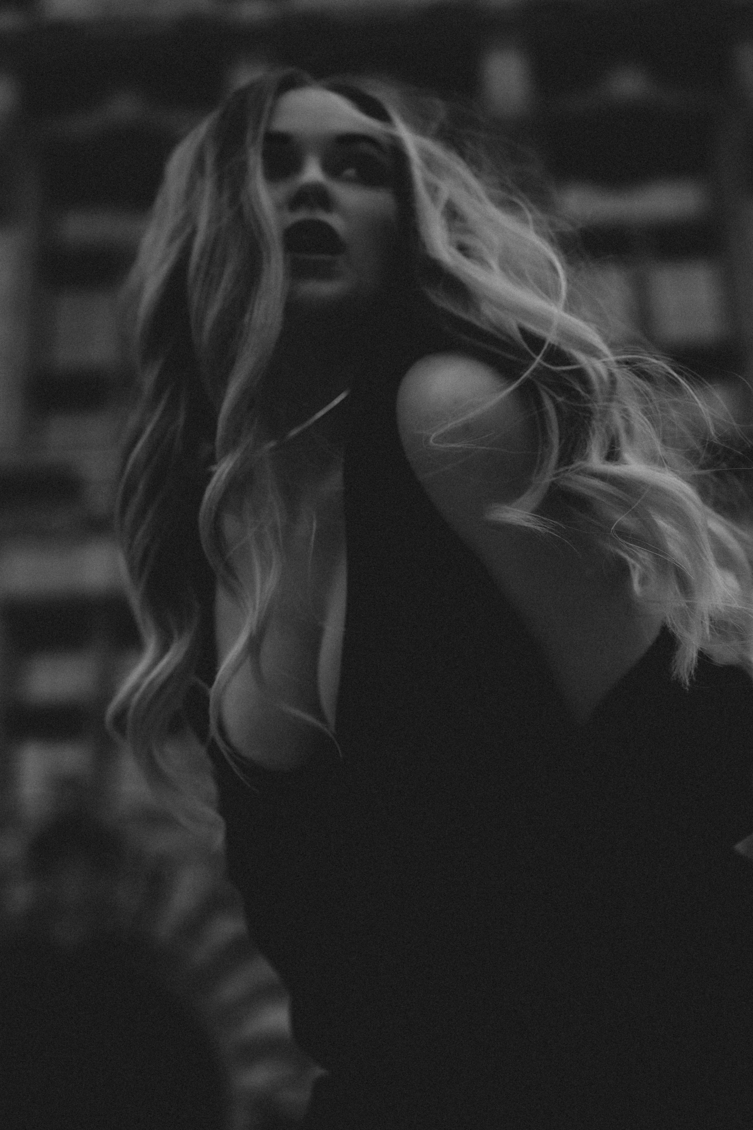 Black&White city walk. Woman in Heels&Black suit. Cinematic Portrait Photography. Kristina Kozheltsova- Soulful Portrait&Lifestyle&Love Story Photographer in Leipzig, Germany