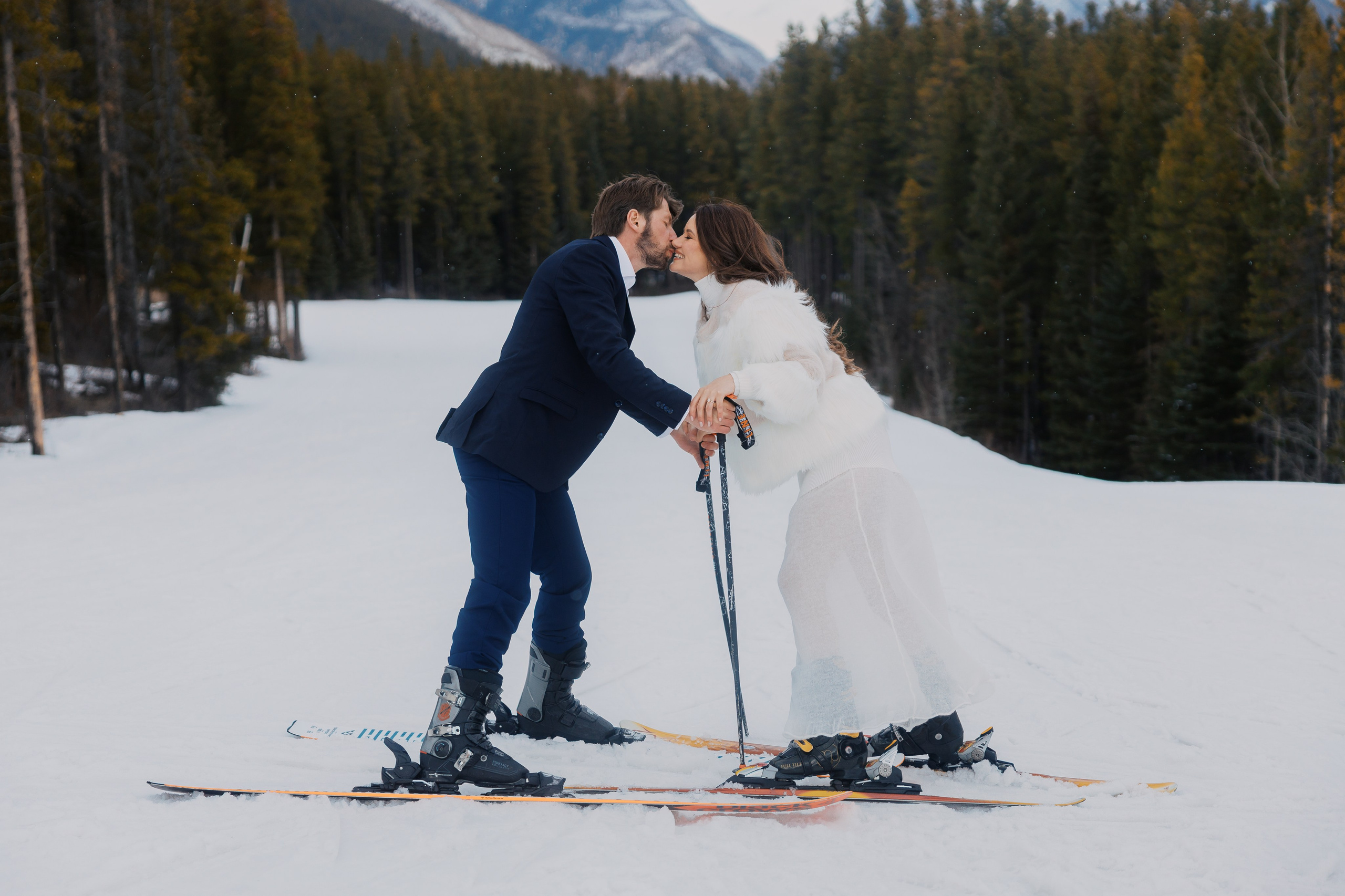 Ski engagement session. Home