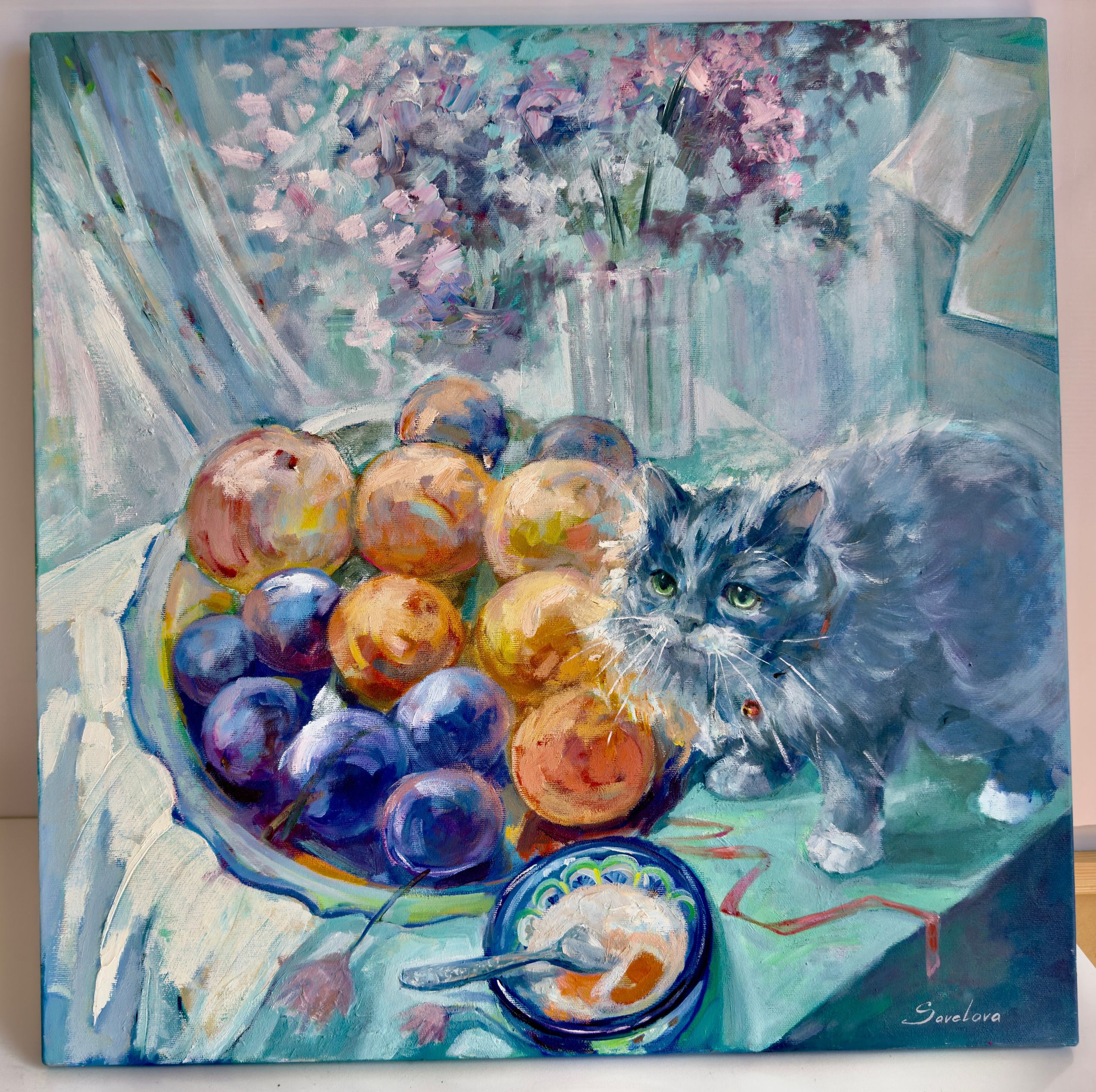 «Peaches and plums». Художник живописец Савелова Ольга