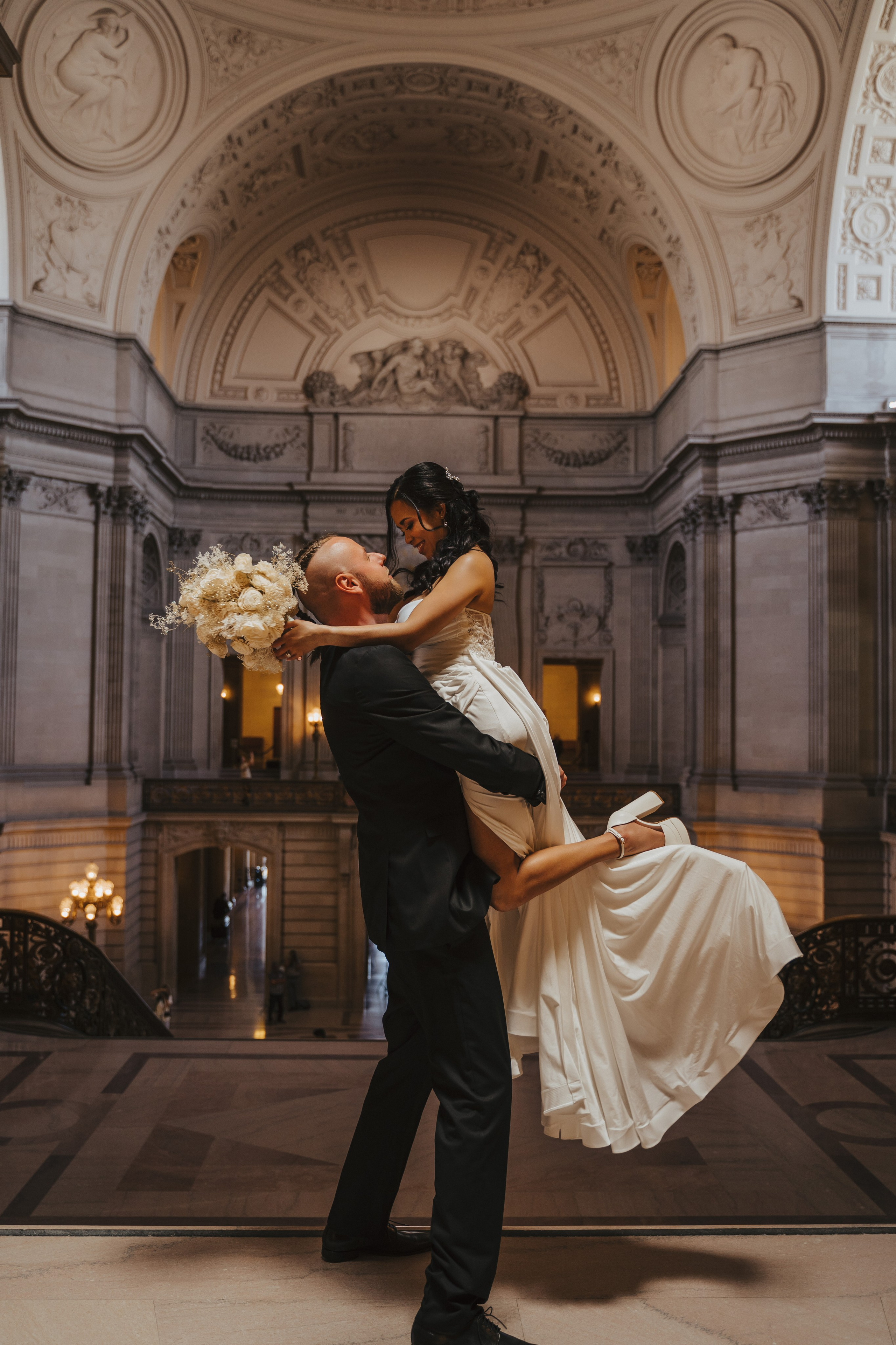 City Hall. Wedding family photographer and videographer California San Francisco Bay Area
