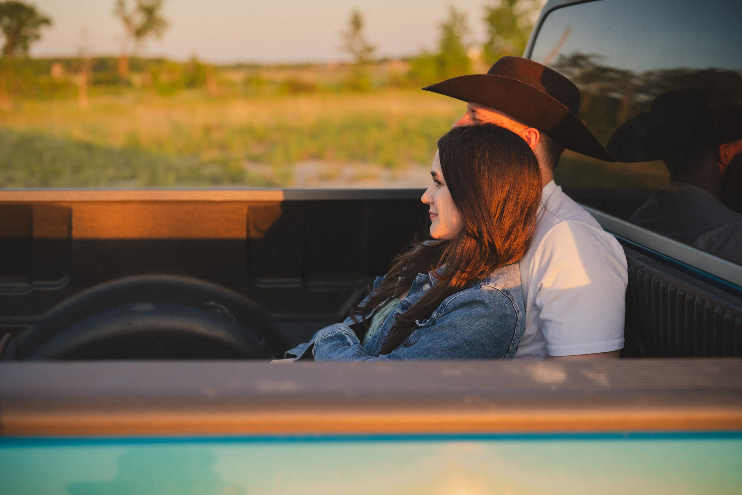 Summer Evening in a Pickup Truck. Photographer Viktoriia Skavronskaya