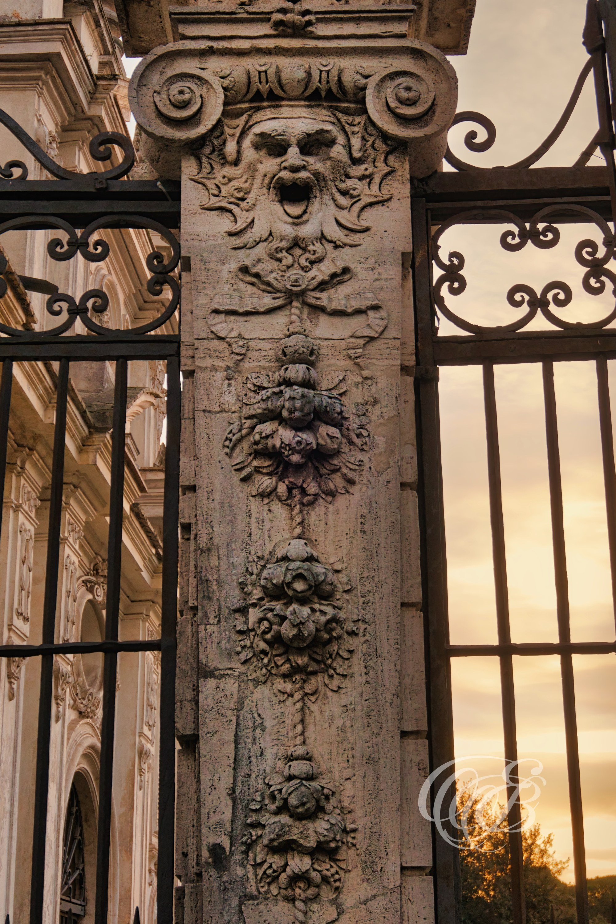 Photography of Italy — Rome, Villa Borghese Gardens Entrance Gate Relief — Eduardo Bartoli Fine Art & Travel Photography