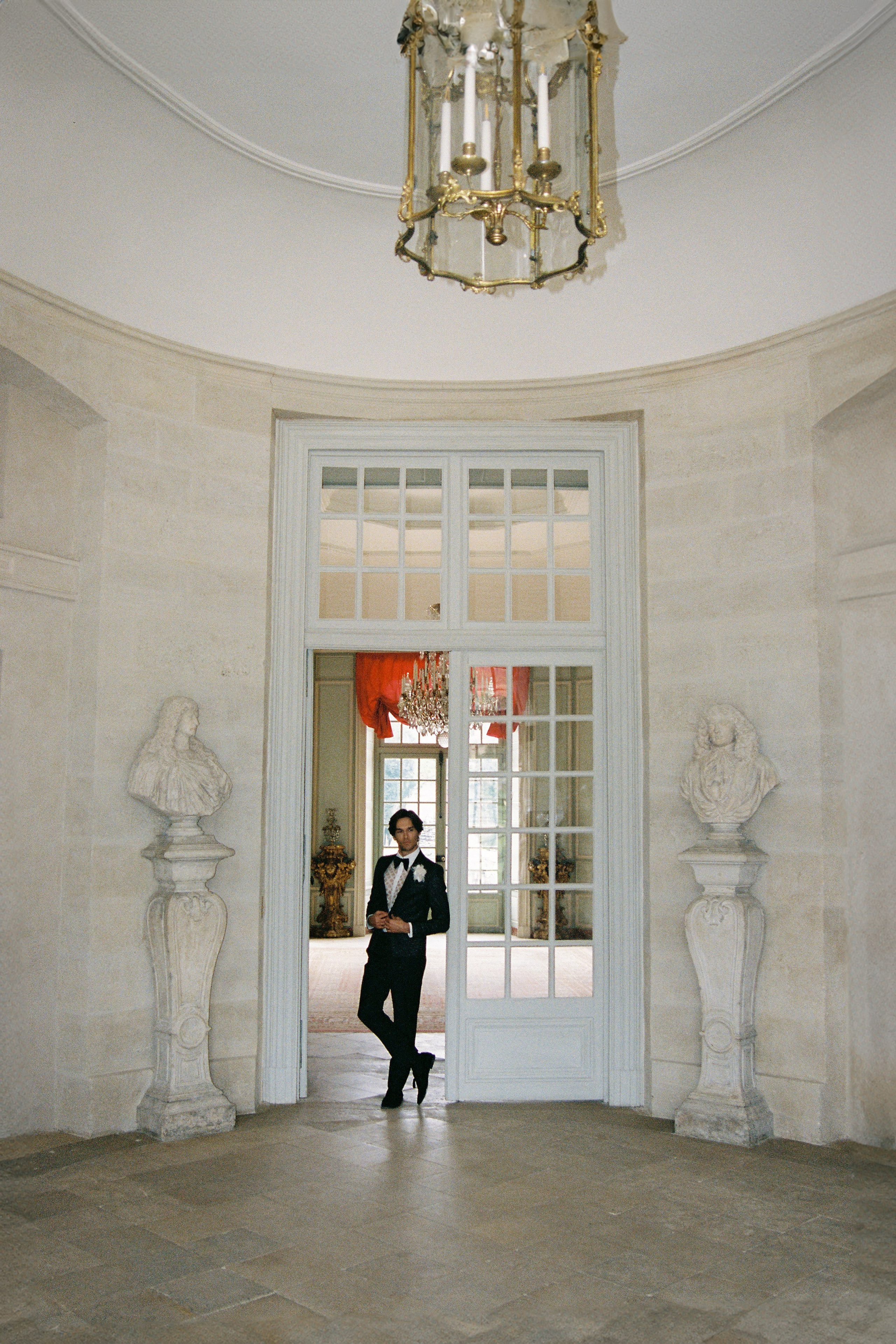 A luxury wedding at Chateau de Villette, just 40 minutes from Paris, captured entirely on film photography