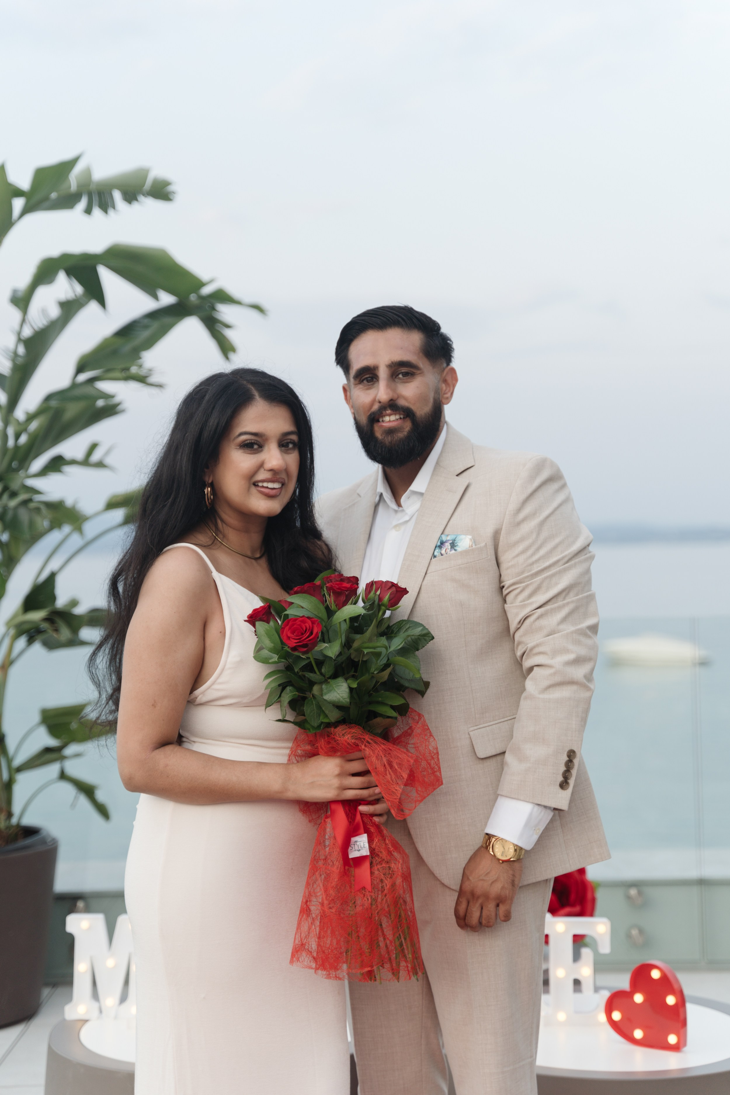 Lake Garda Rooftop Proposal. Lake Como Proposal Photographer | Surprise Proposals & Engagements